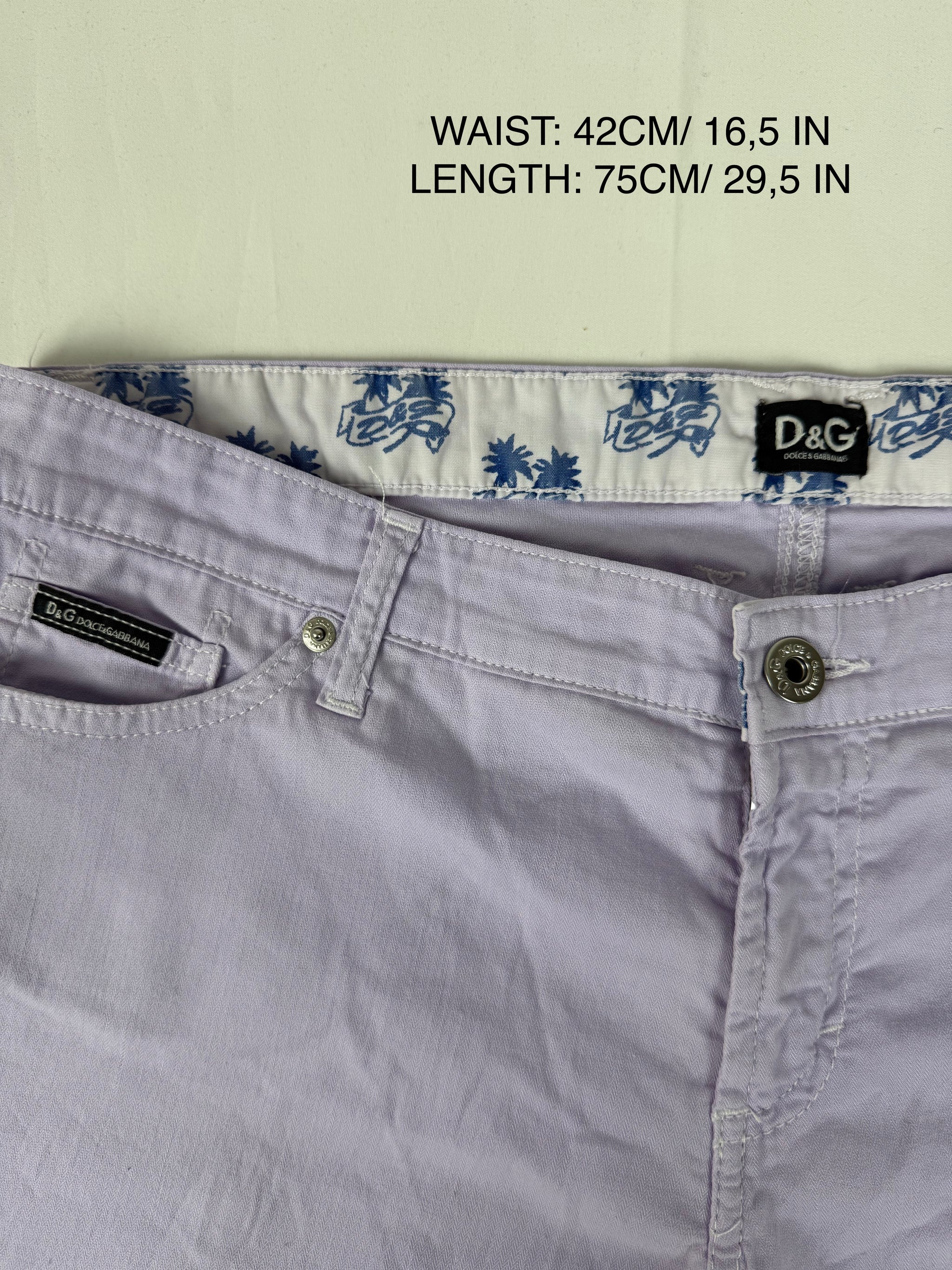 Lilac low waist denim capri pants (XL)