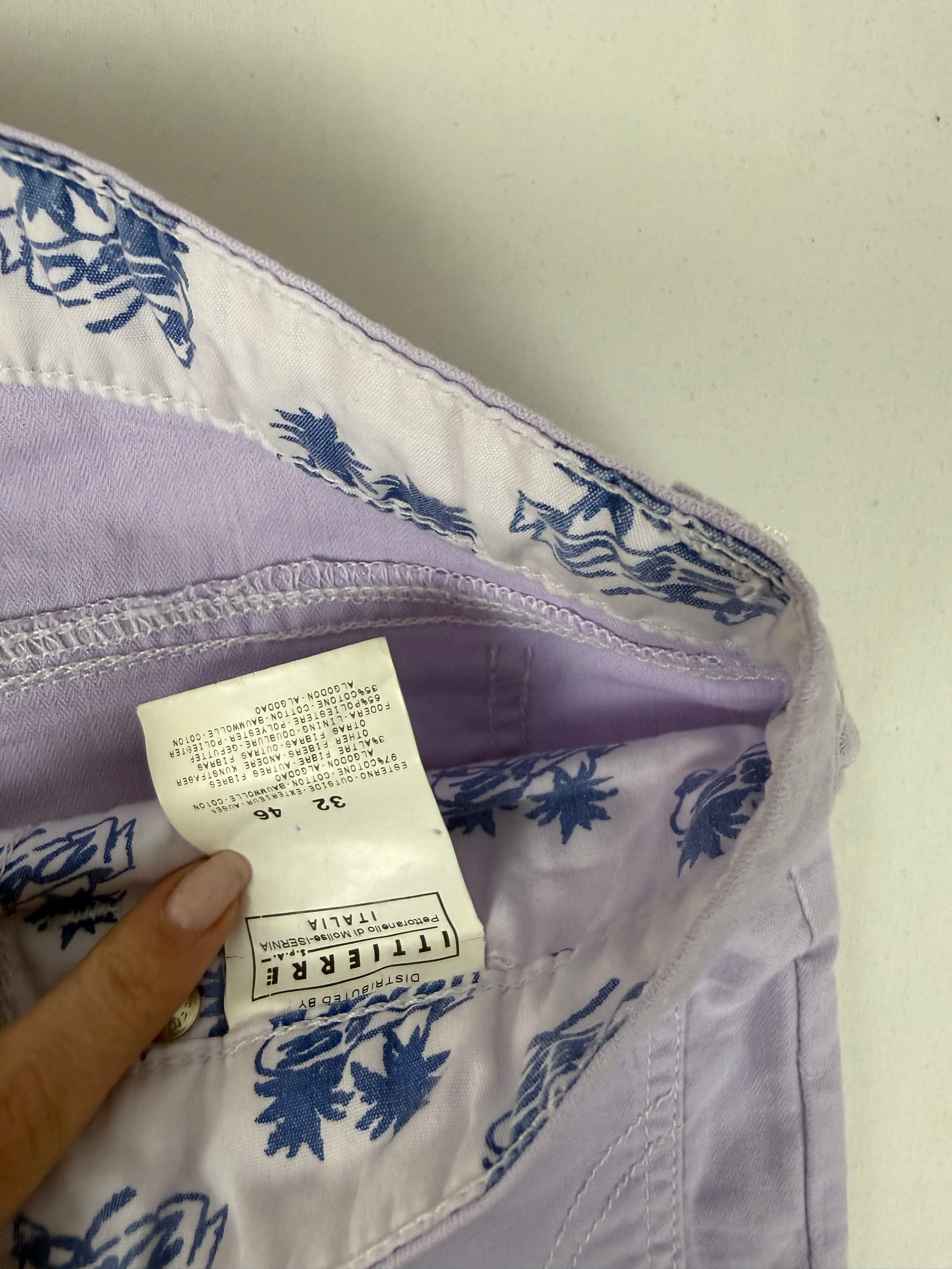 Lilac low waist denim capri pants (XL)