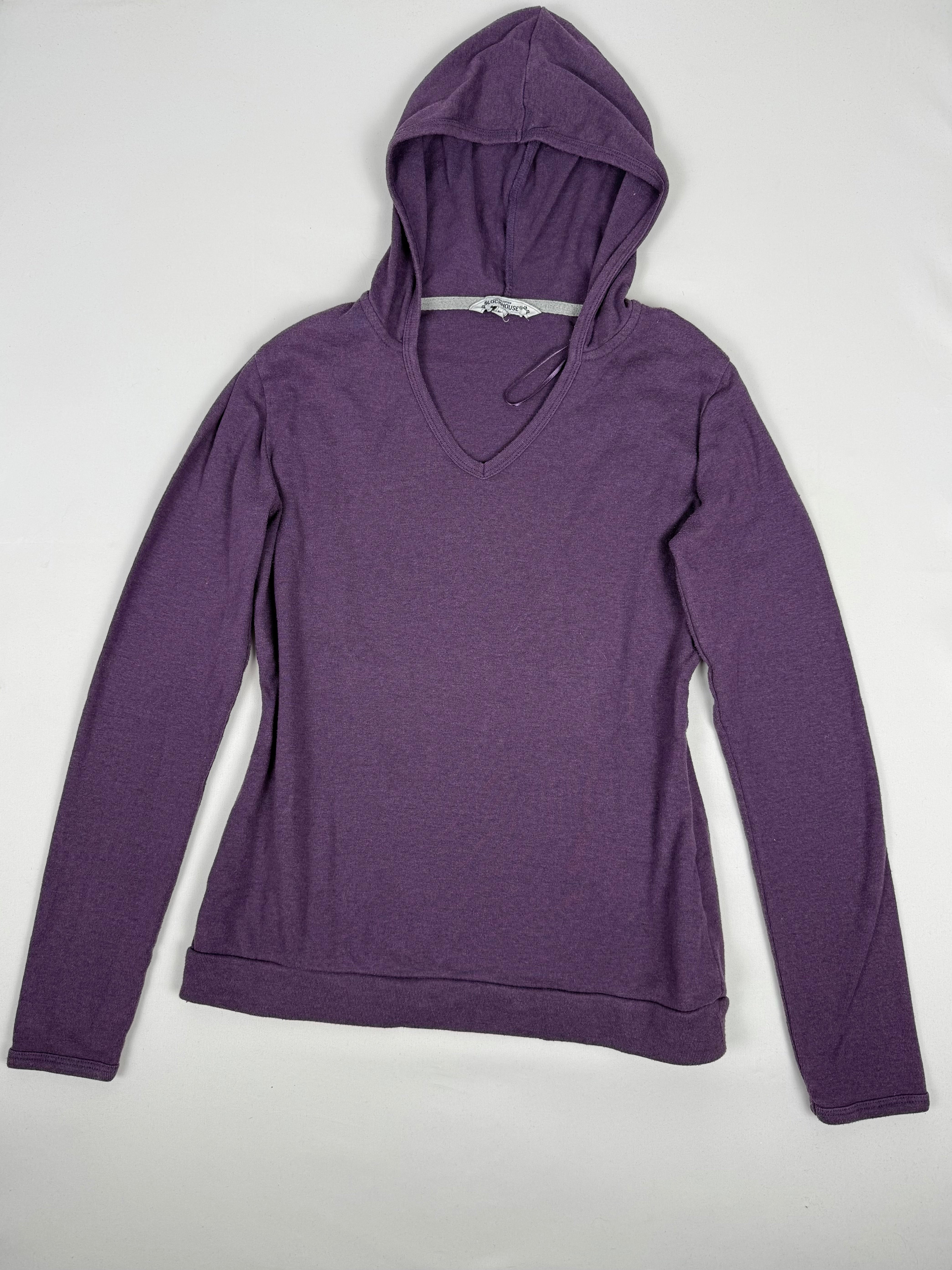 Purple hooded cotton jumper (XL)