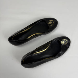 Black real leather ballet flats (37)