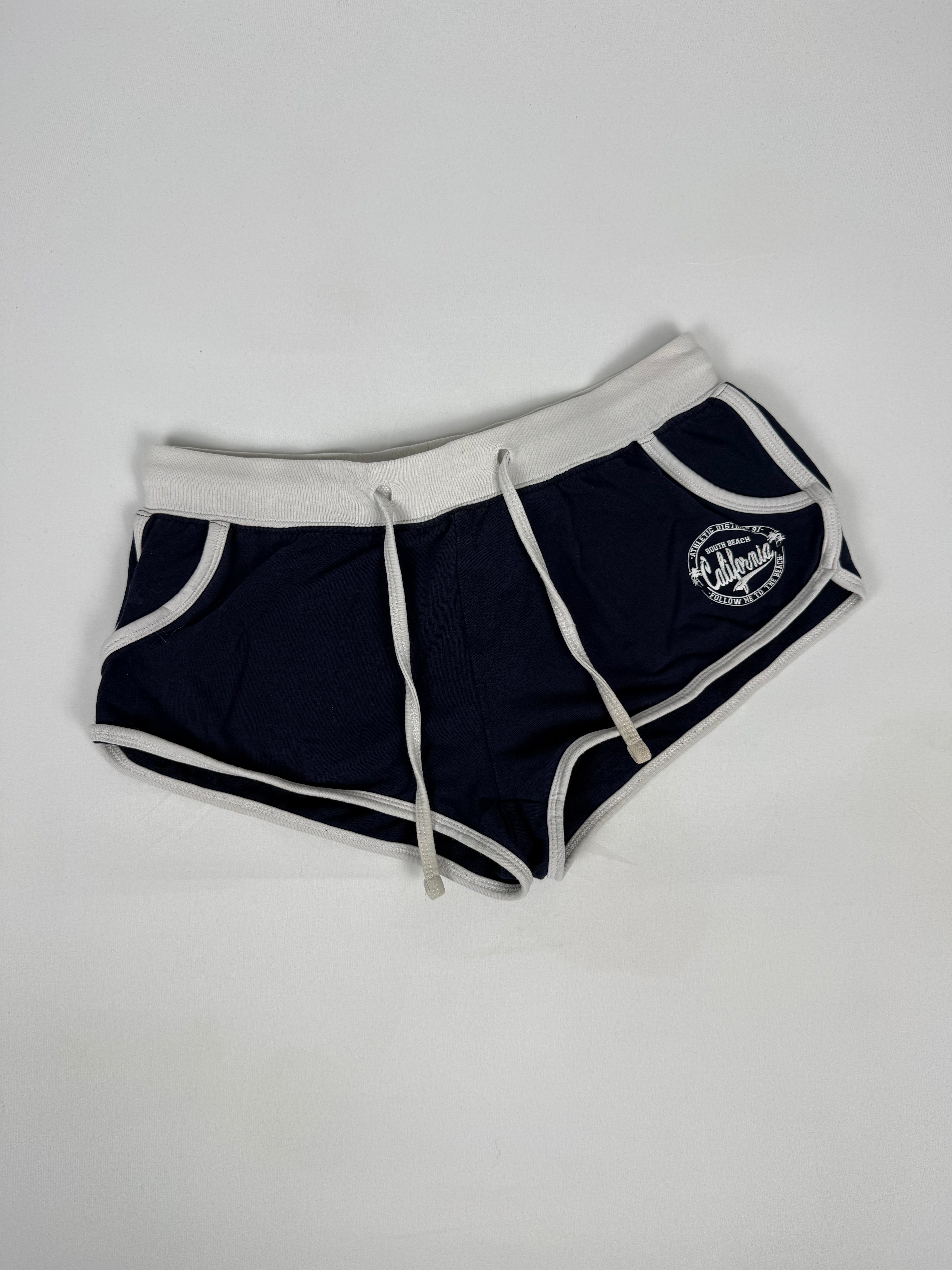 Navy activewear low rise mini short (XS)