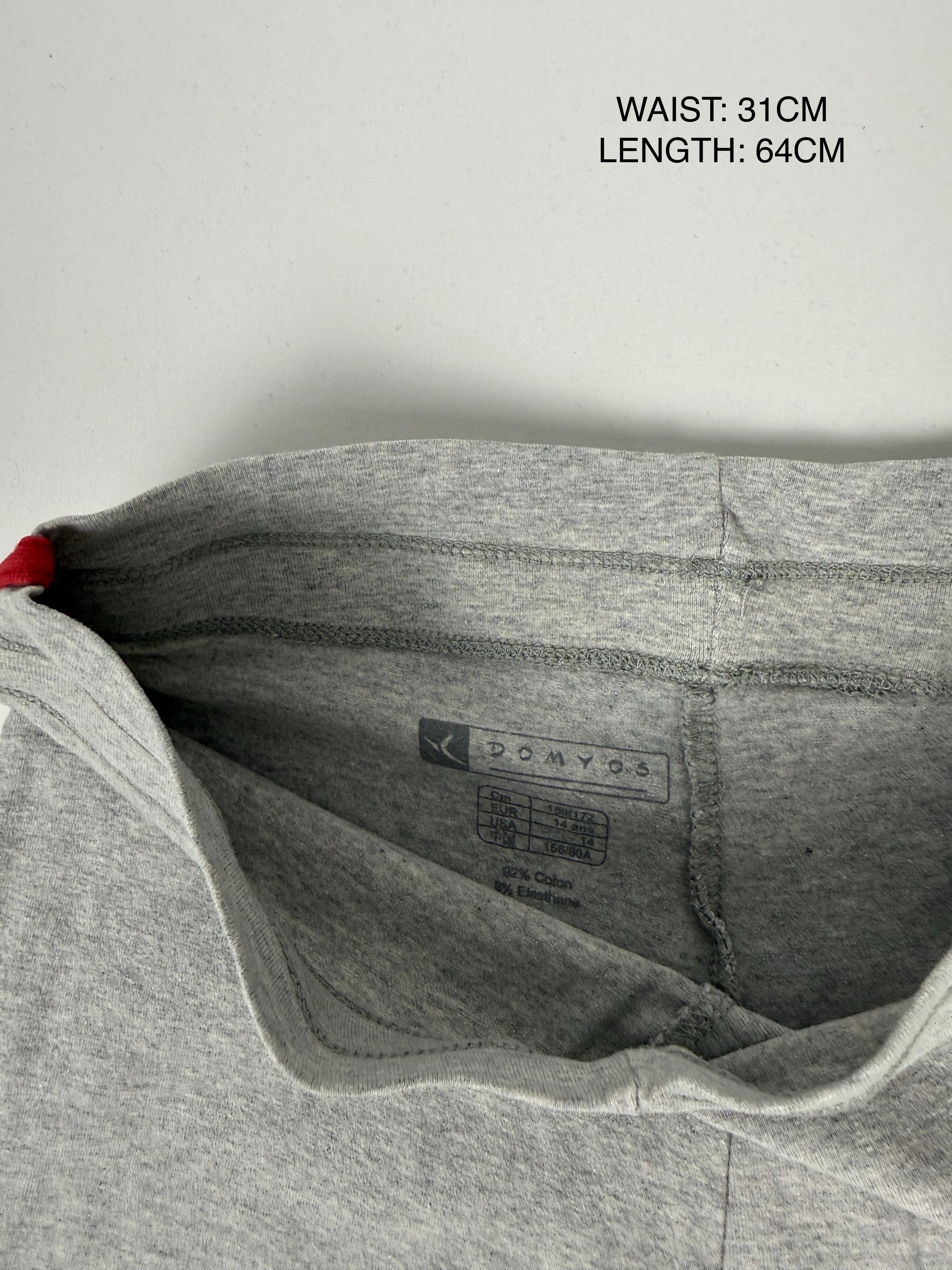 Grey activewear cotton cami pants (XS)