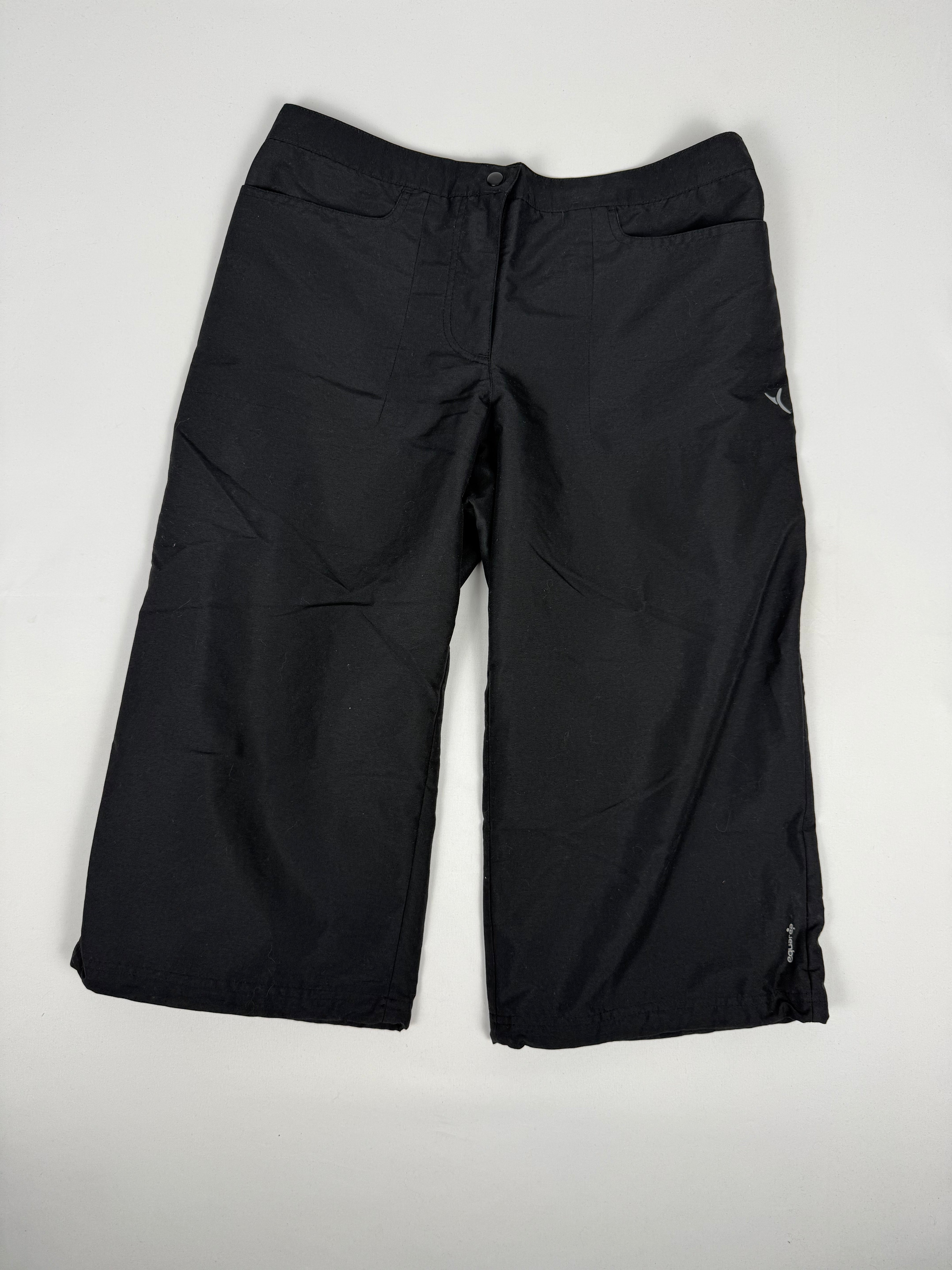 Black low rise baggy capri pants (L)