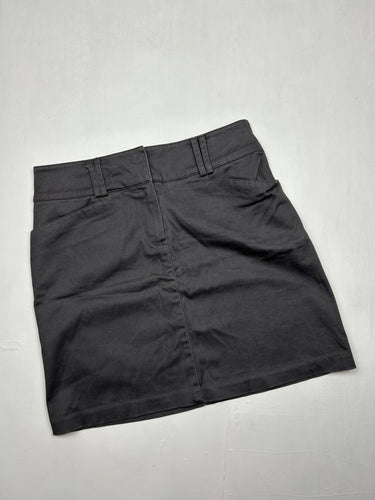 Grey low rise office mini skirt (S/M)