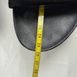 Black logo wedge heels mules (38)