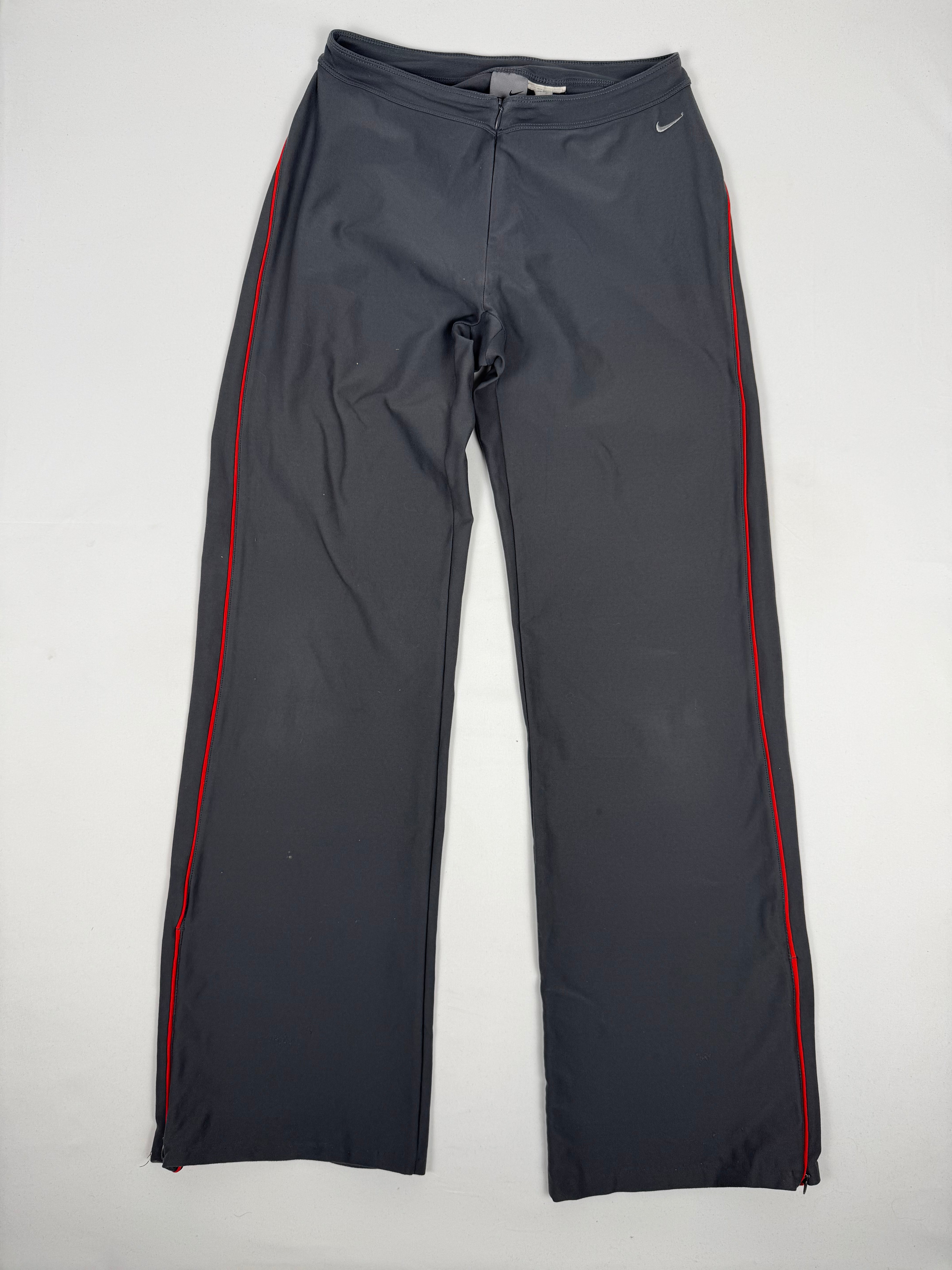 Pantalon droit taille basse en jean noir (XS)