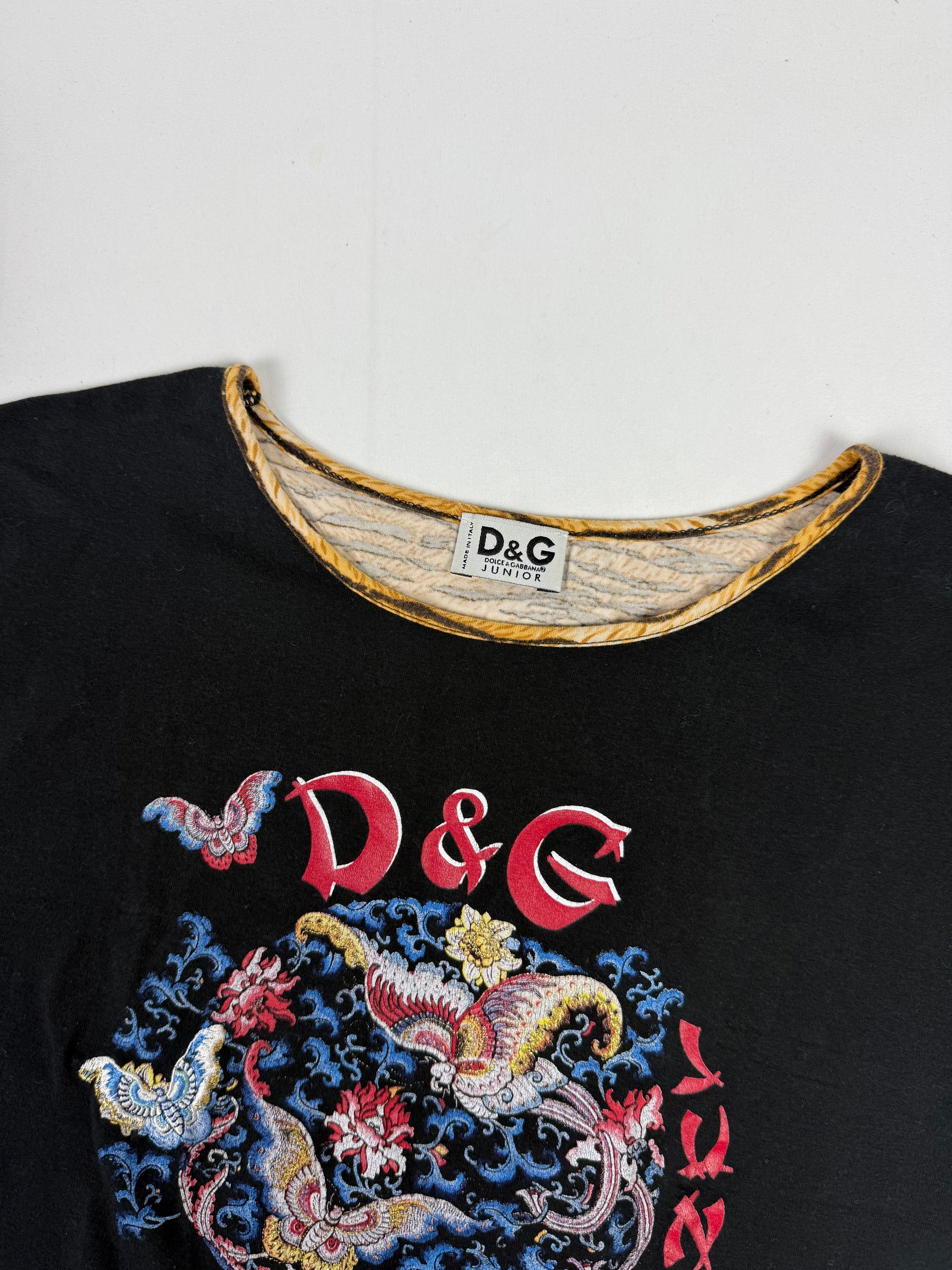 Black & panther cotton  tight fit logo tee (XS/S)