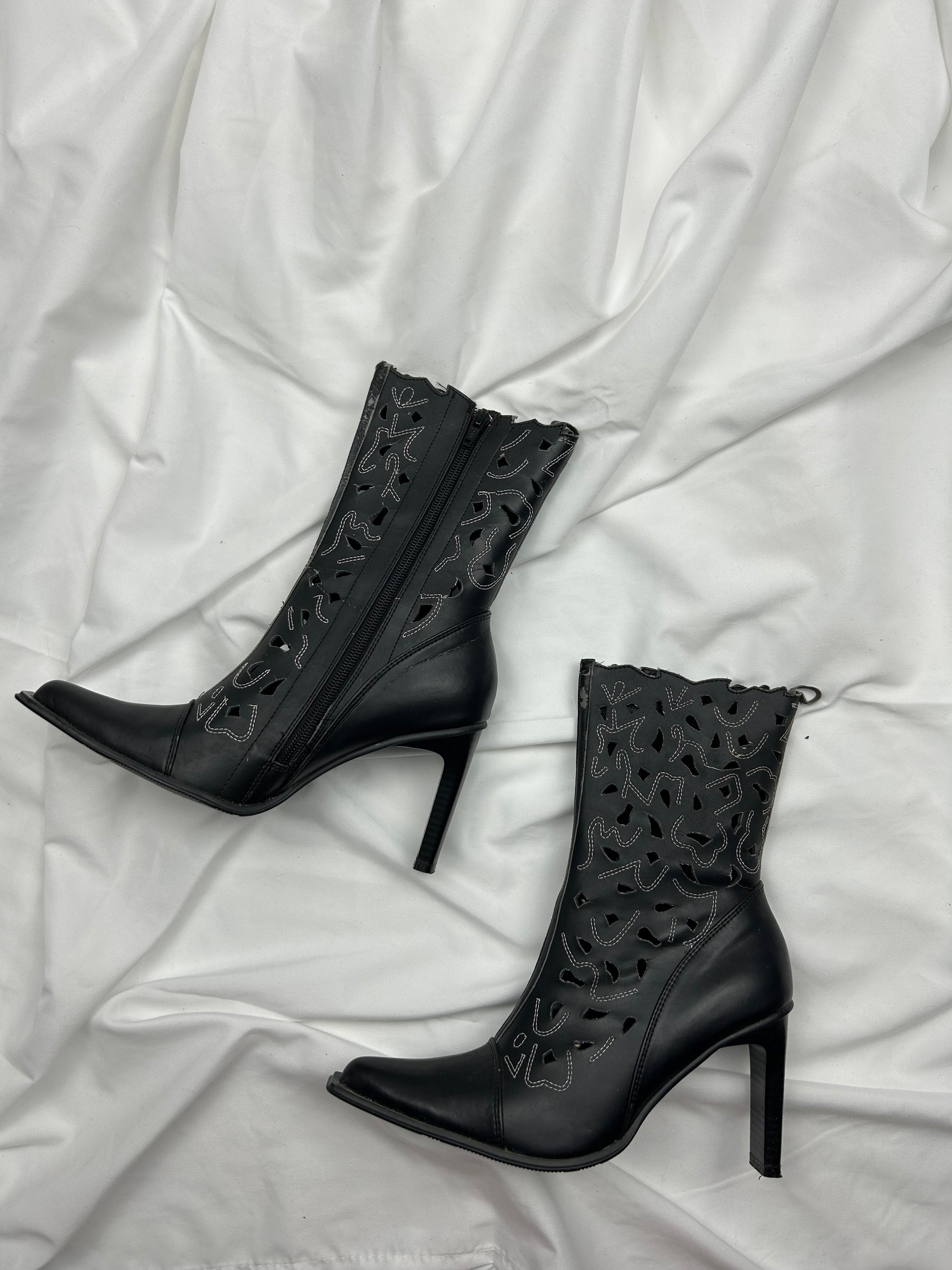 Pointed toes heels boots (37)