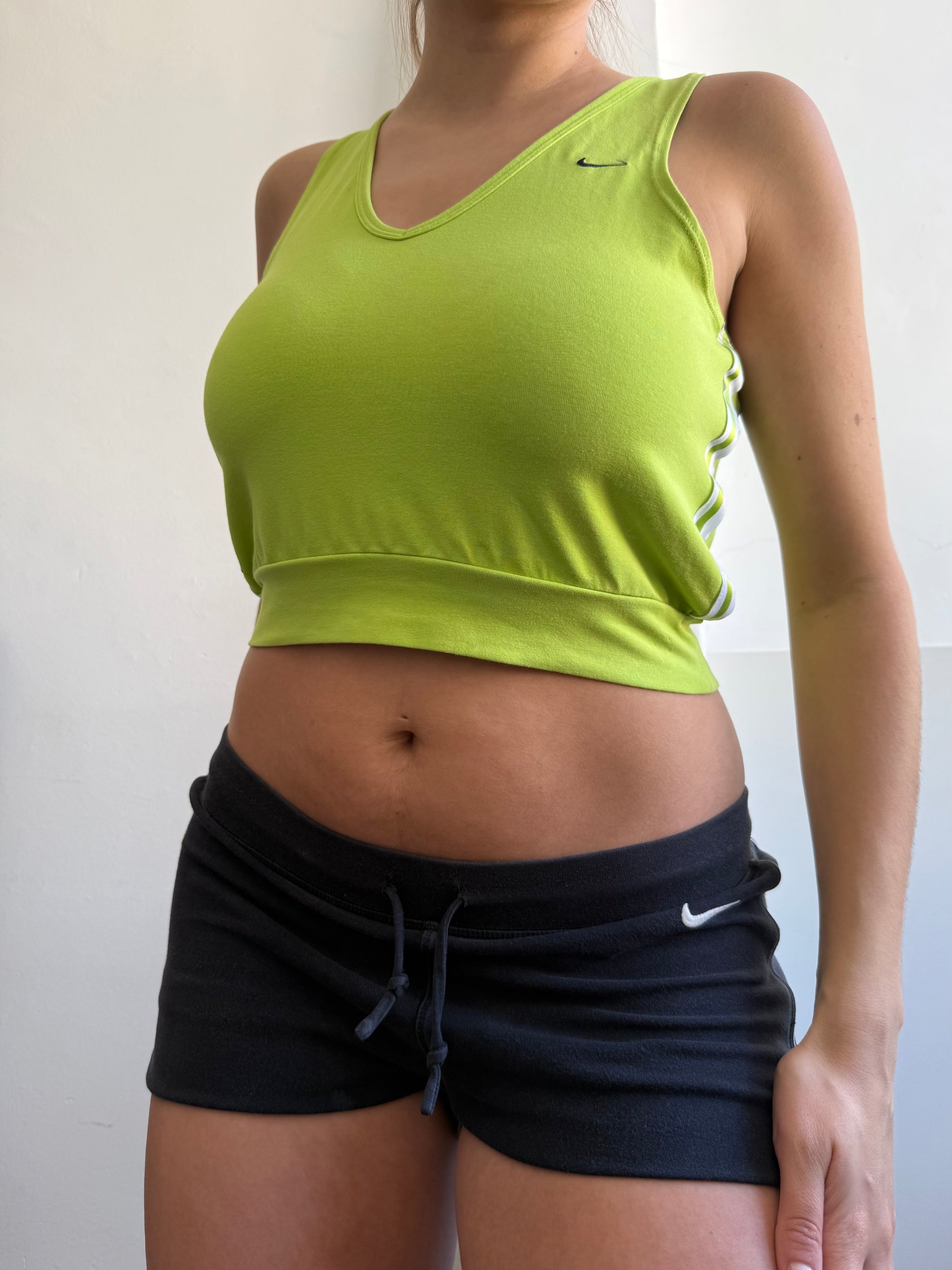 Green 100% cotton activewear top (L)