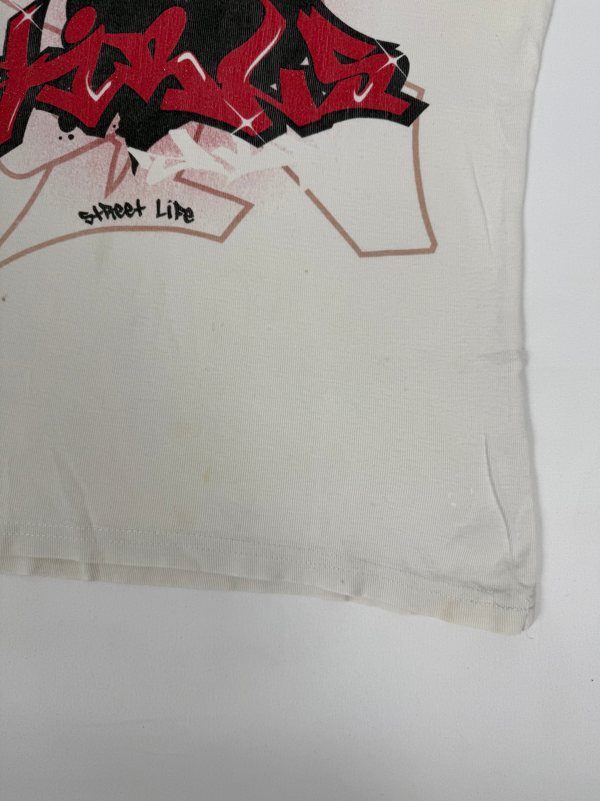 White graphic tank top (M)