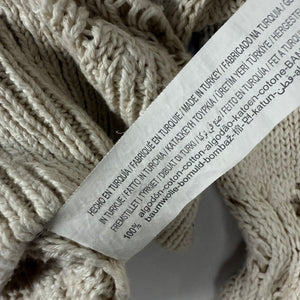Beige crochet turtleneck jumper (M)