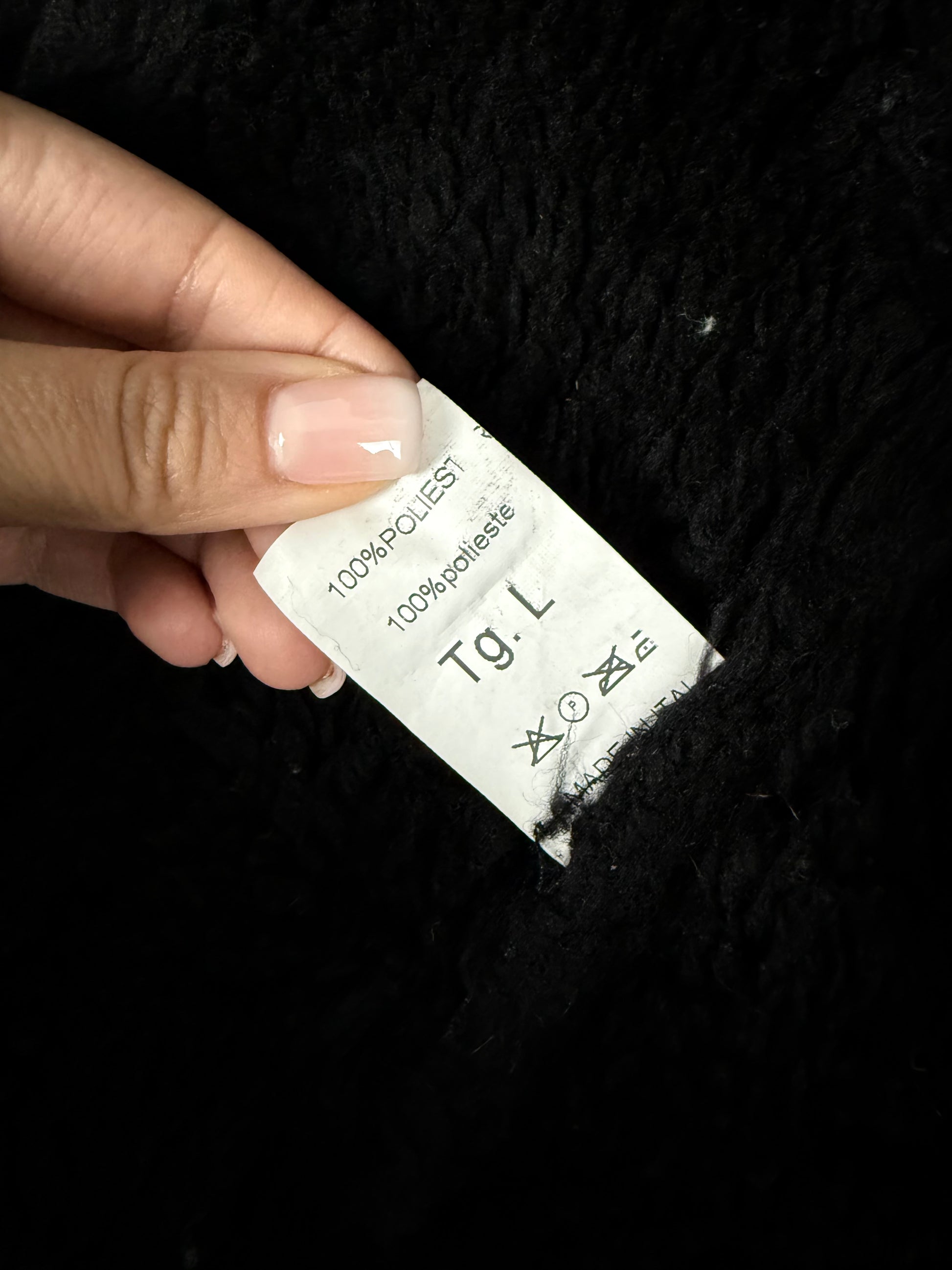 Black suede tight fit biker coat (M/L)