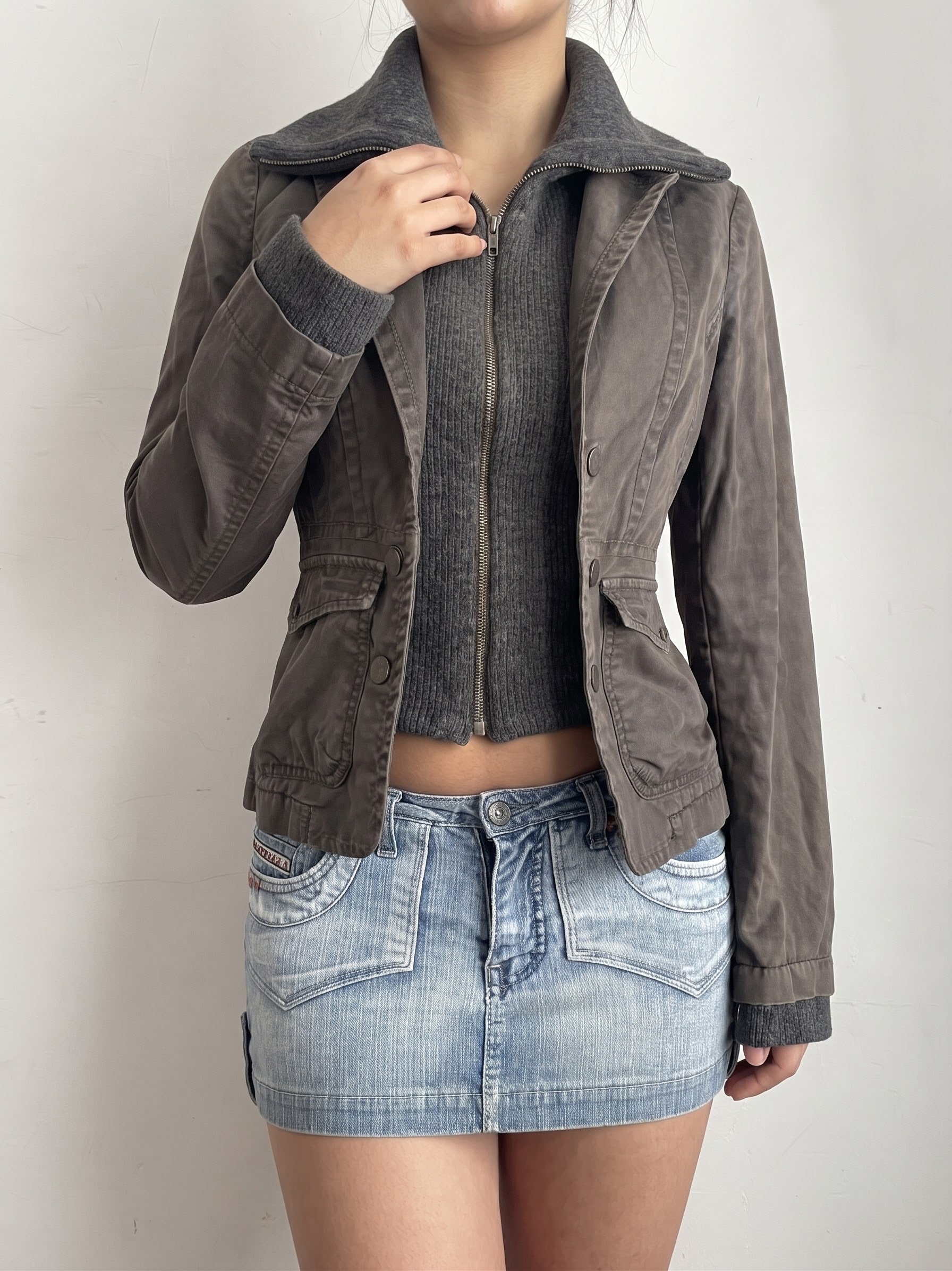 Brown 2 in 1 layer jacket (L)