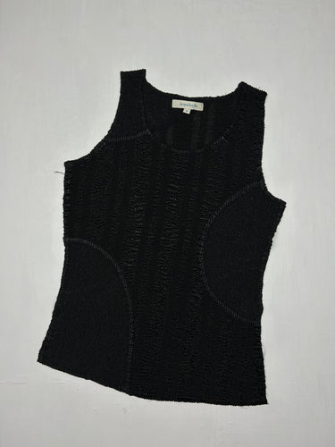 Black stretchy knitted tank top (S/M)