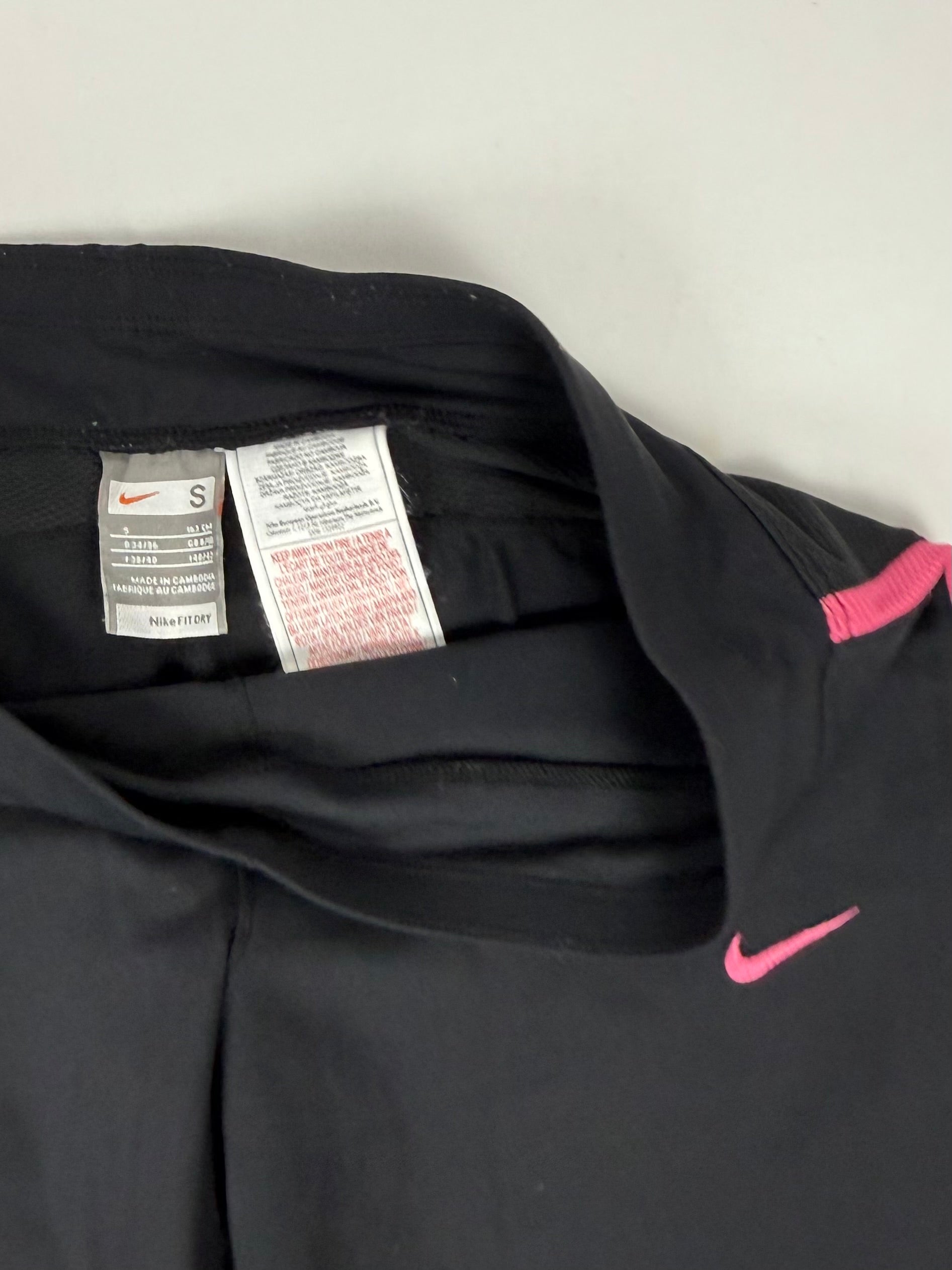 Black & pink stretchy capri pants (S)