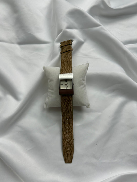 Vintage adjustable leather bracelet watch jewelry