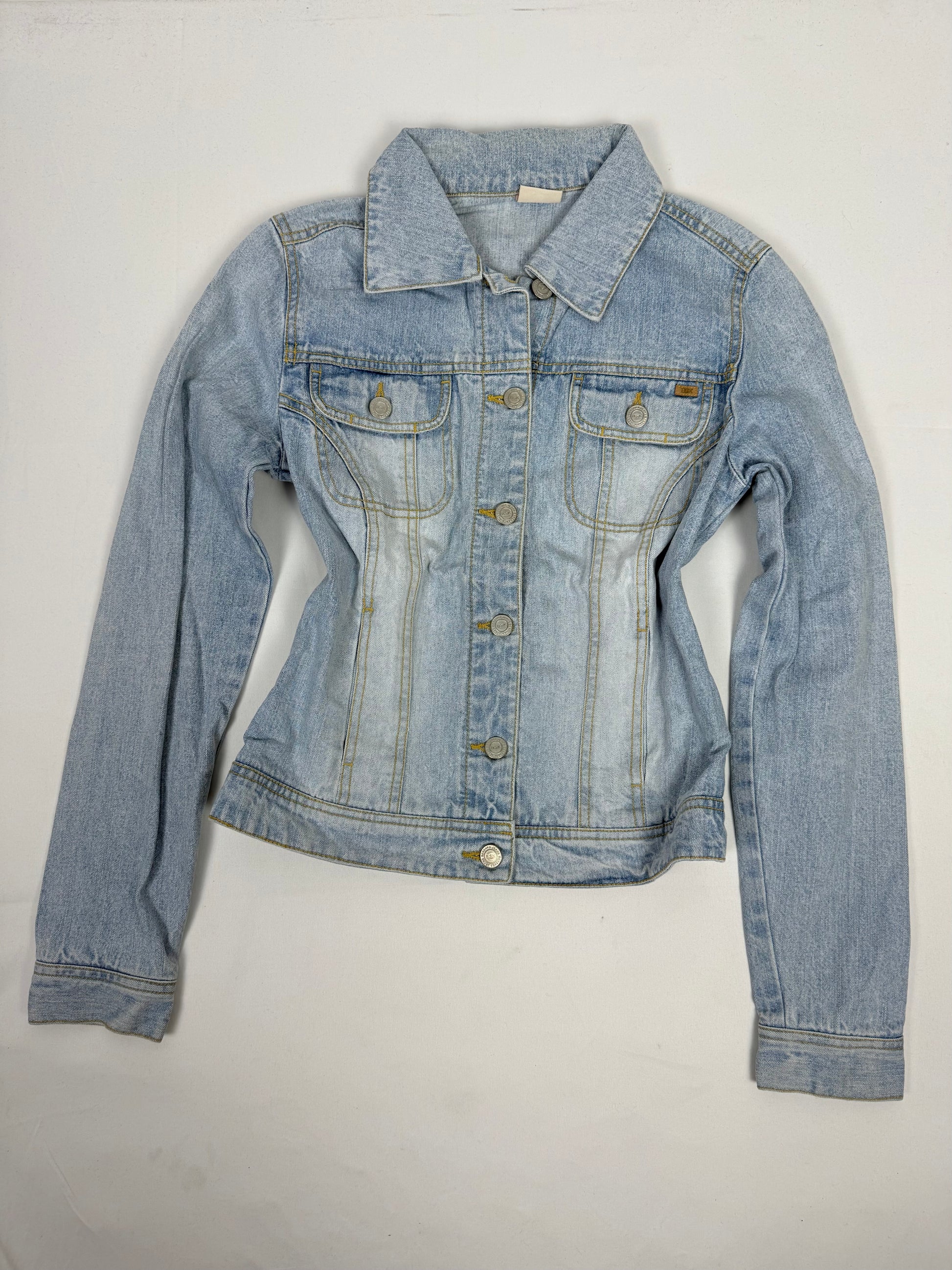 Blue denim tight fit jacket (S)