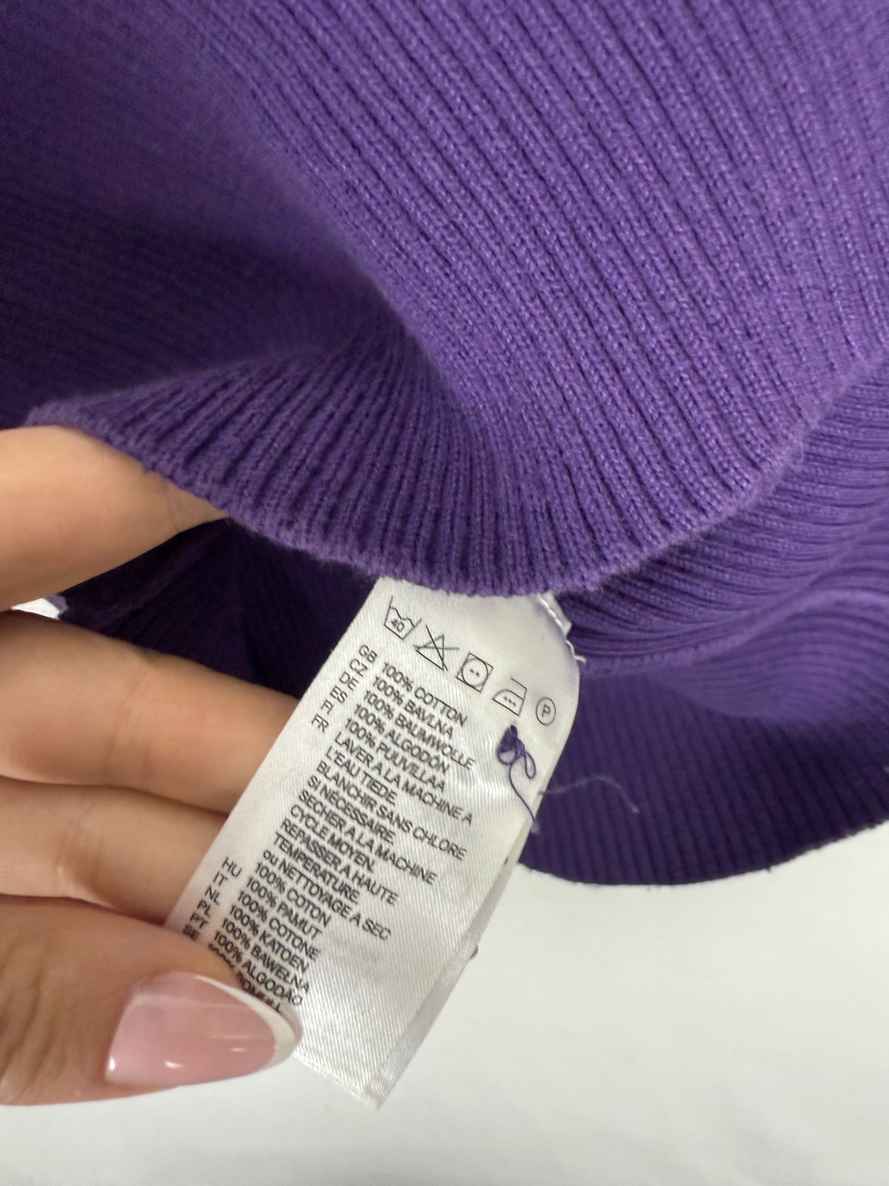 Purple 100% cotton graphic jumper (XS/S)