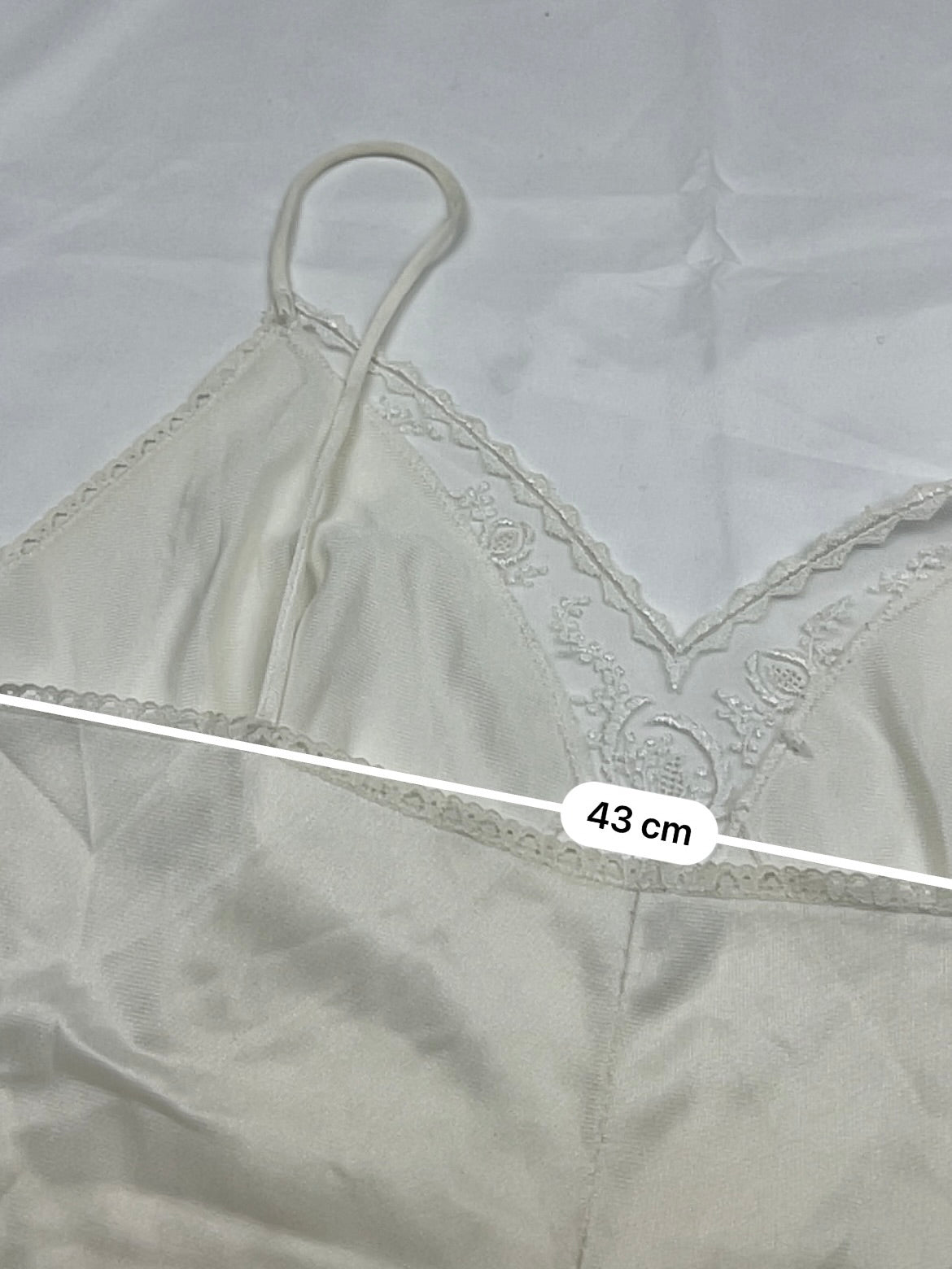 White silk babydoll mini dress (2XL)