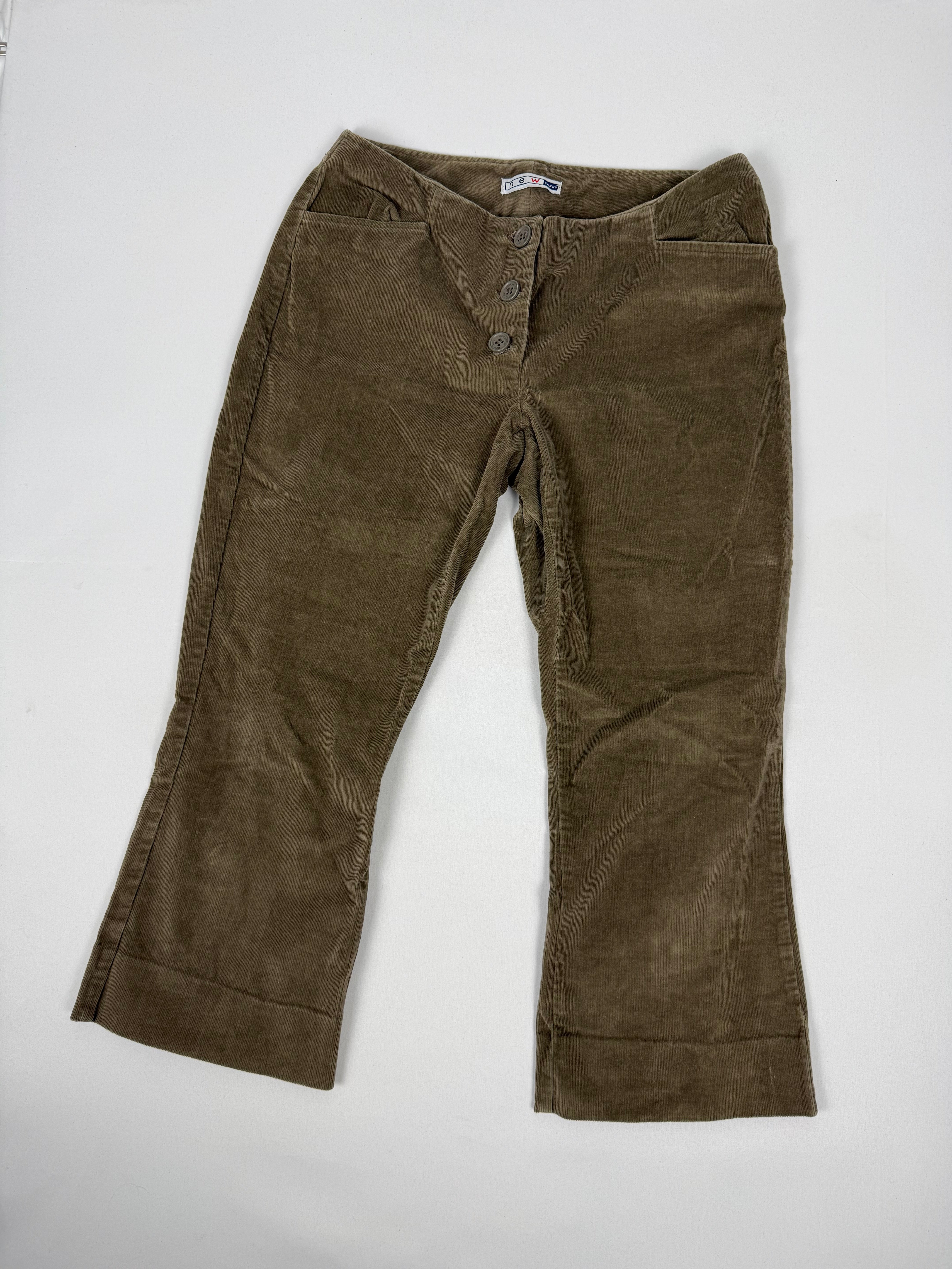 Khaki low rise capri pants (S)