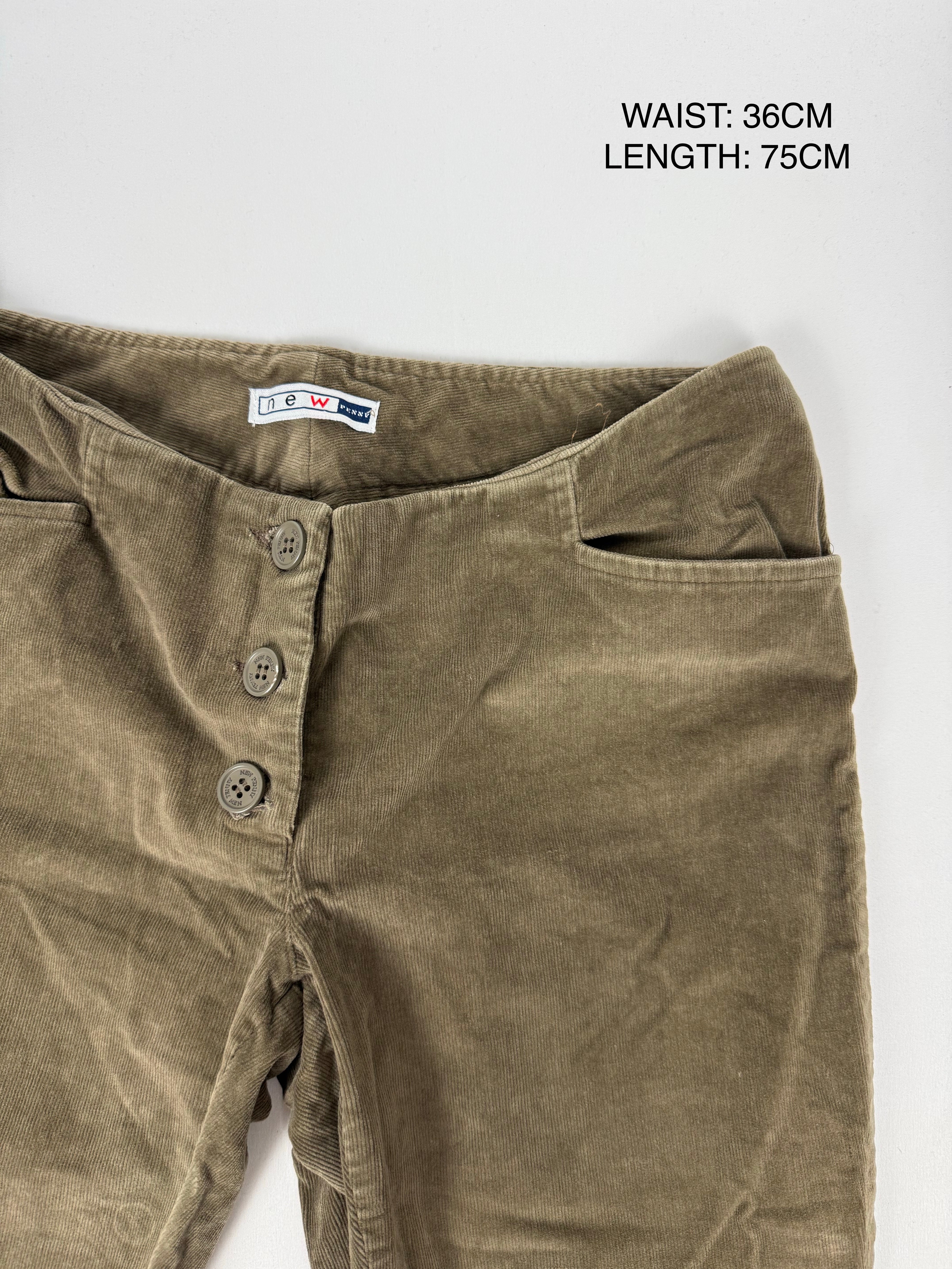 Khaki low rise capri pants (S)