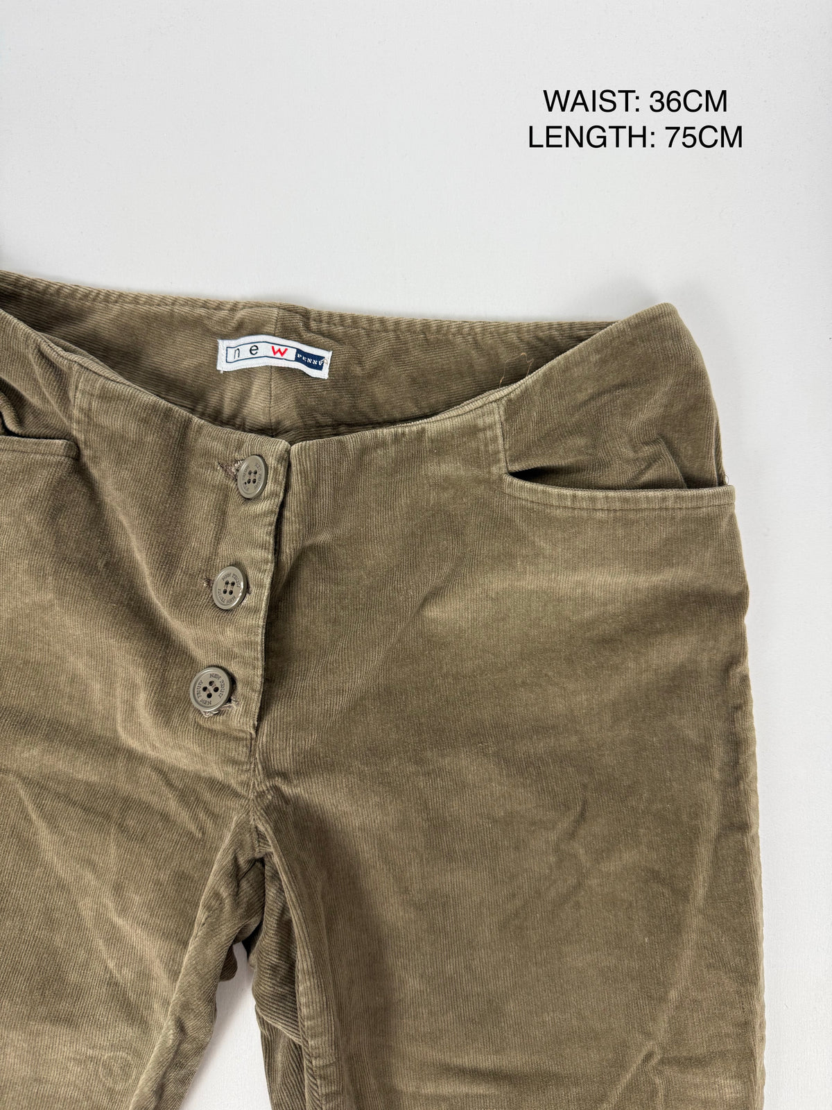 Khaki low rise capri pants (S)