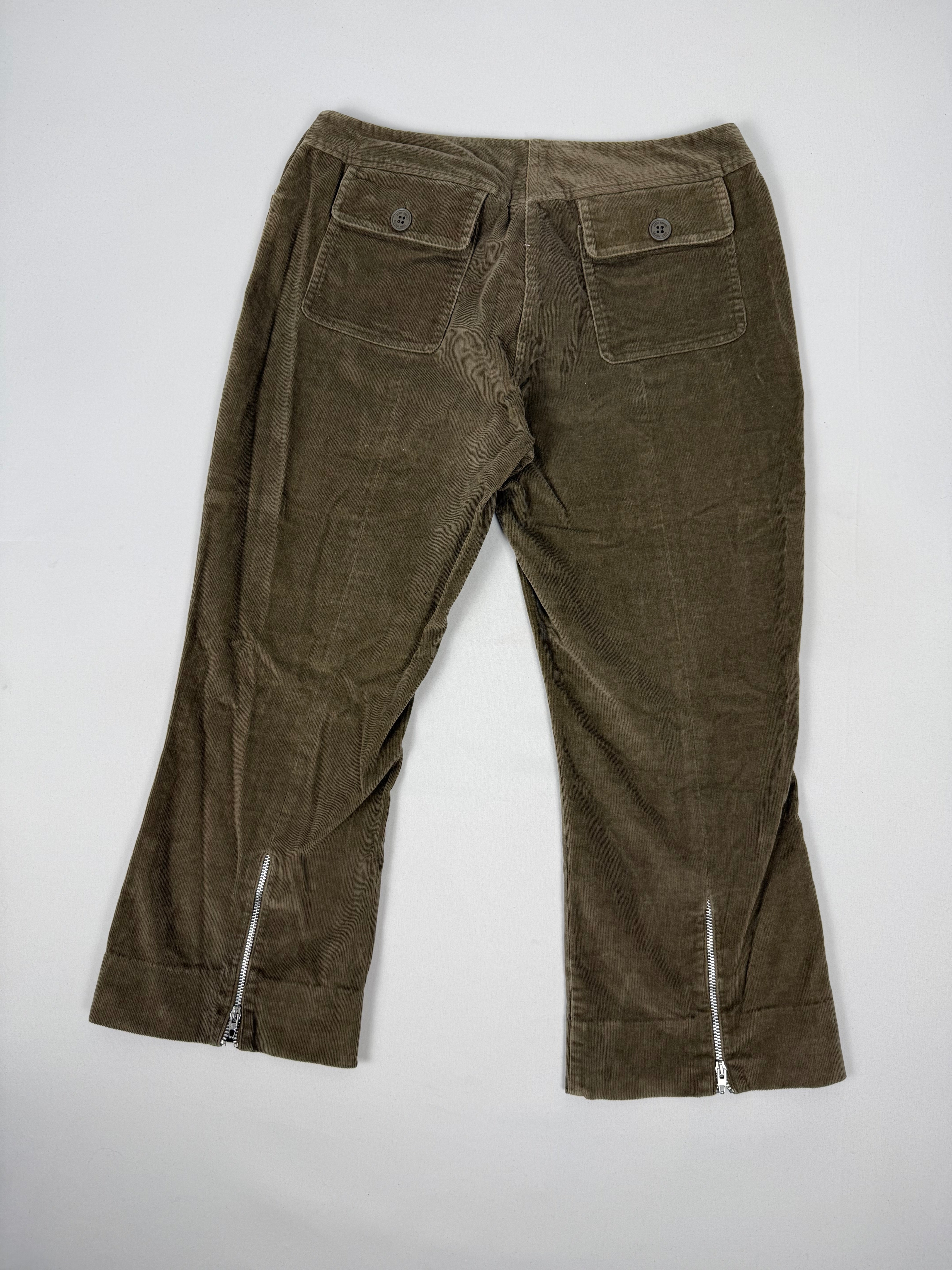 Khaki low rise capri pants (S)