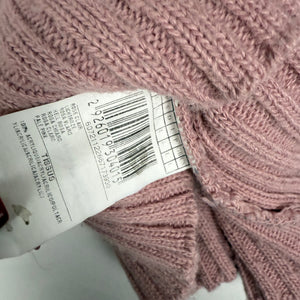 Pink turtleneck ribbed jumper (M)
