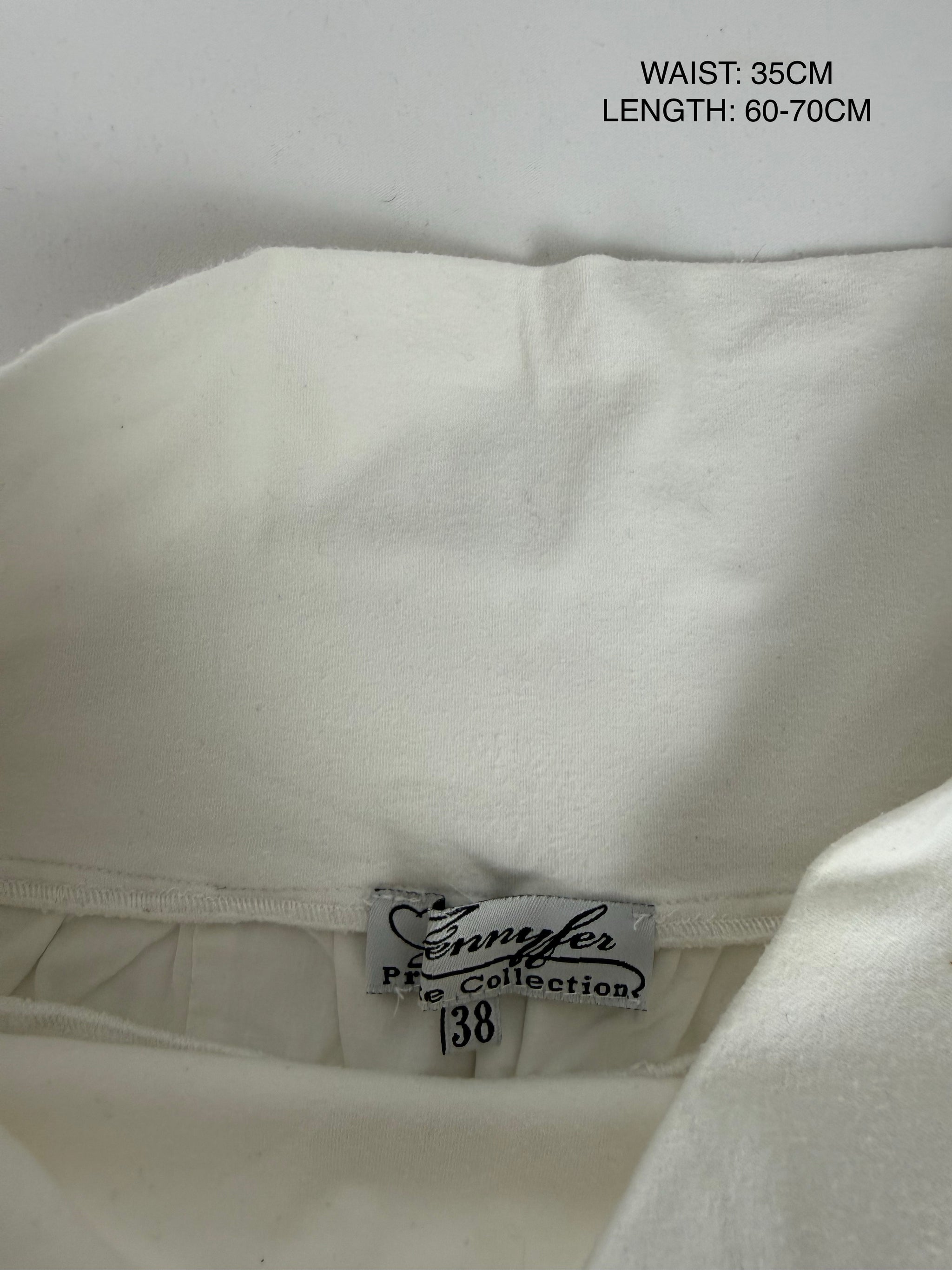 White cotton low rise sirwal capri pants (M)