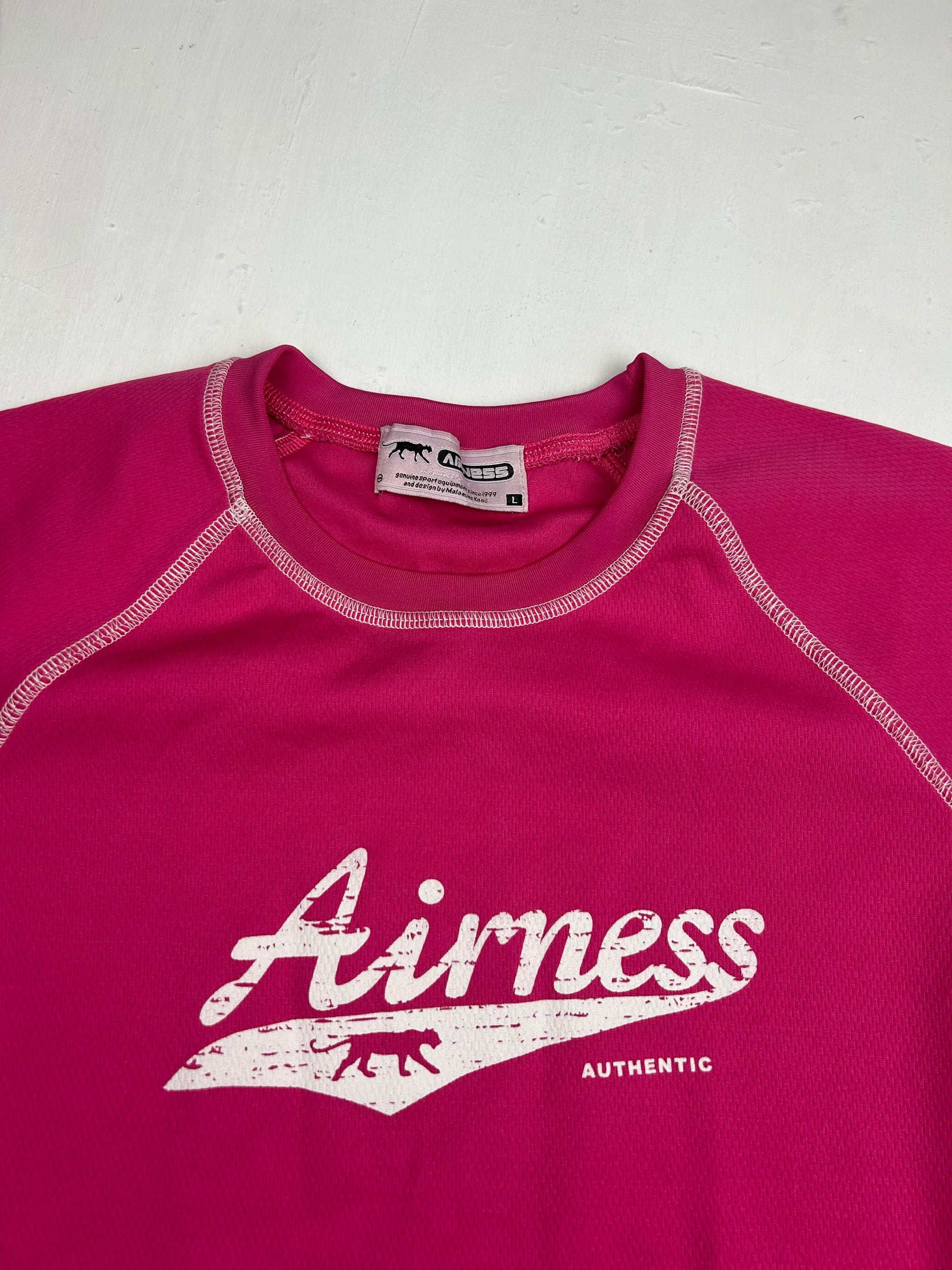 Pink logo tight fit baby tee (S/M)