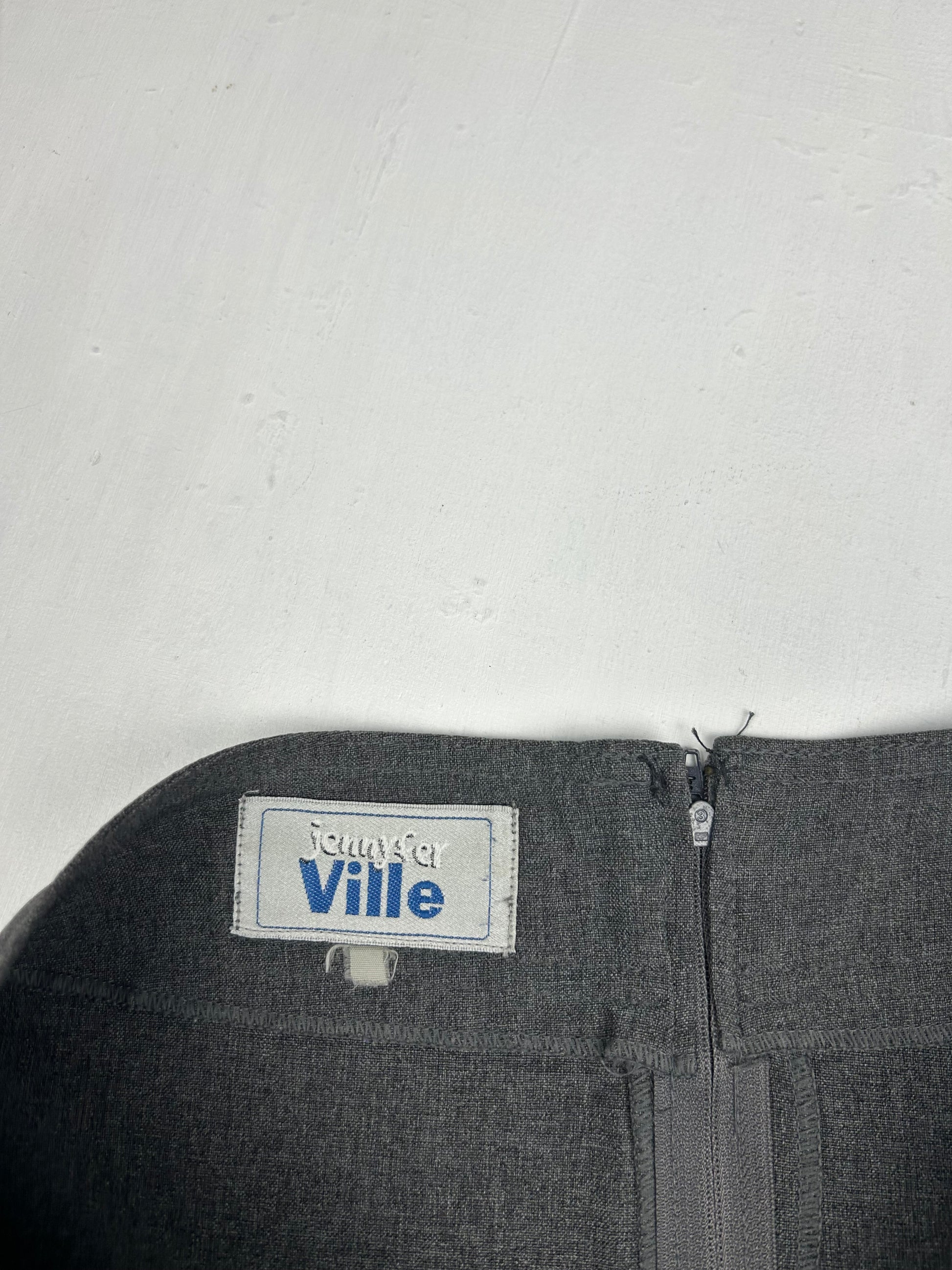 Grey office siren mini skirt (S)