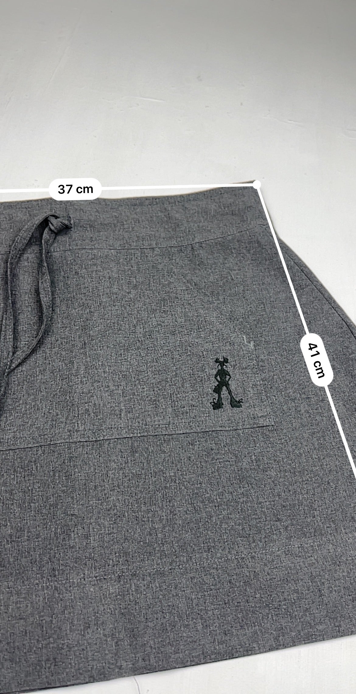 Grey office siren mini skirt (S)