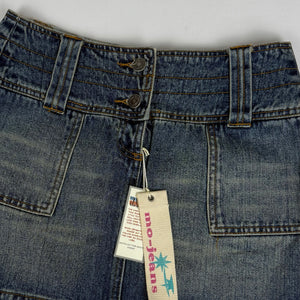 Blue denim low rise brand new mini skirt (S)