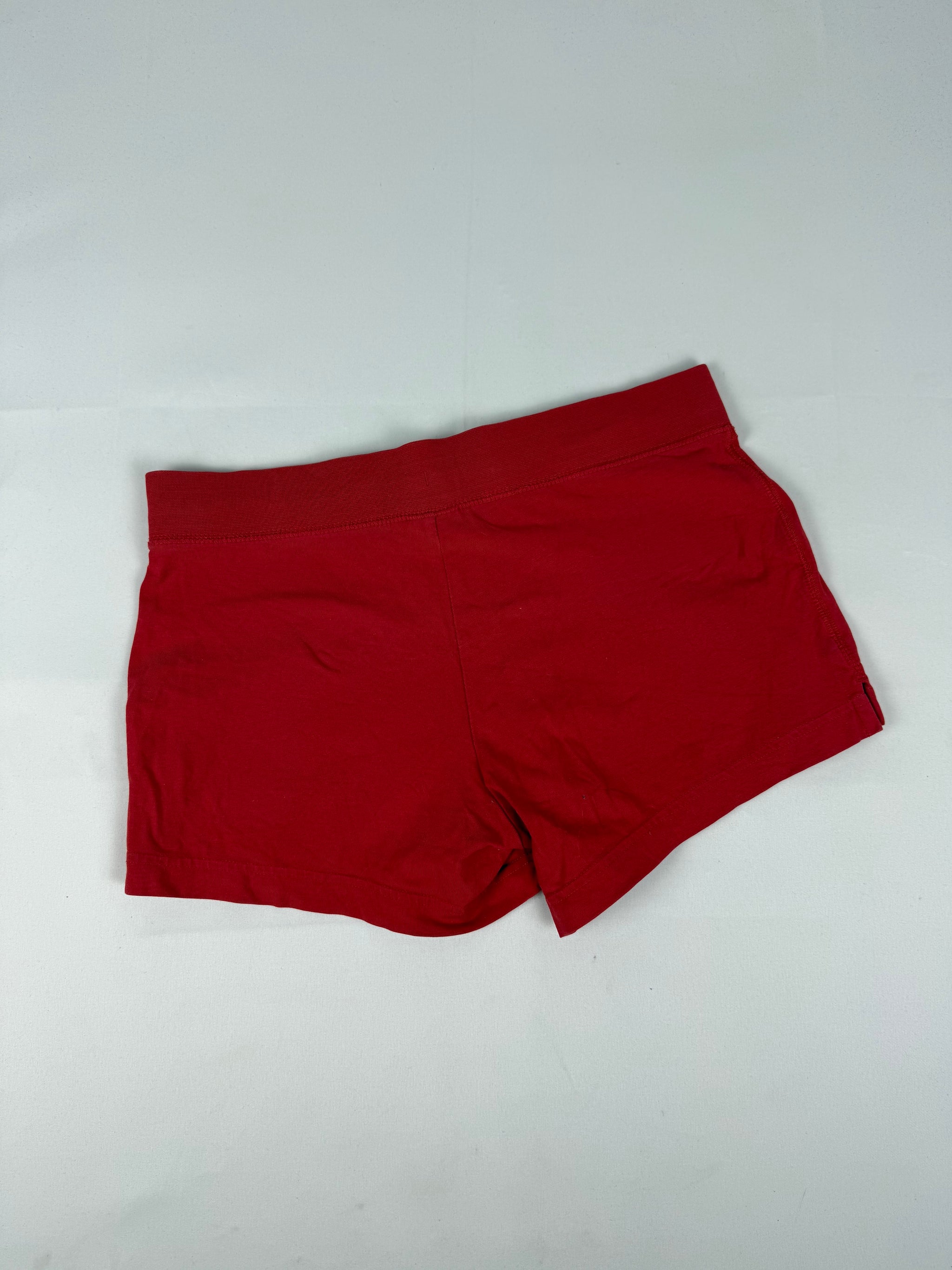 Red activewear low rise mini short (S)