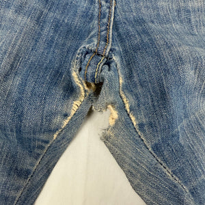 Blue low rise bootcut flare denim pants (M)