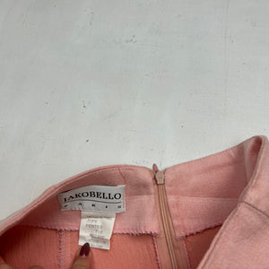 Baby pink low rise pleated mini skirt (S)