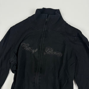 Black zip up tight fit jumper (S)