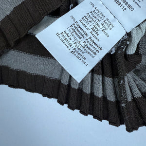 Brown striped turtleneck tight fit jumper (M)