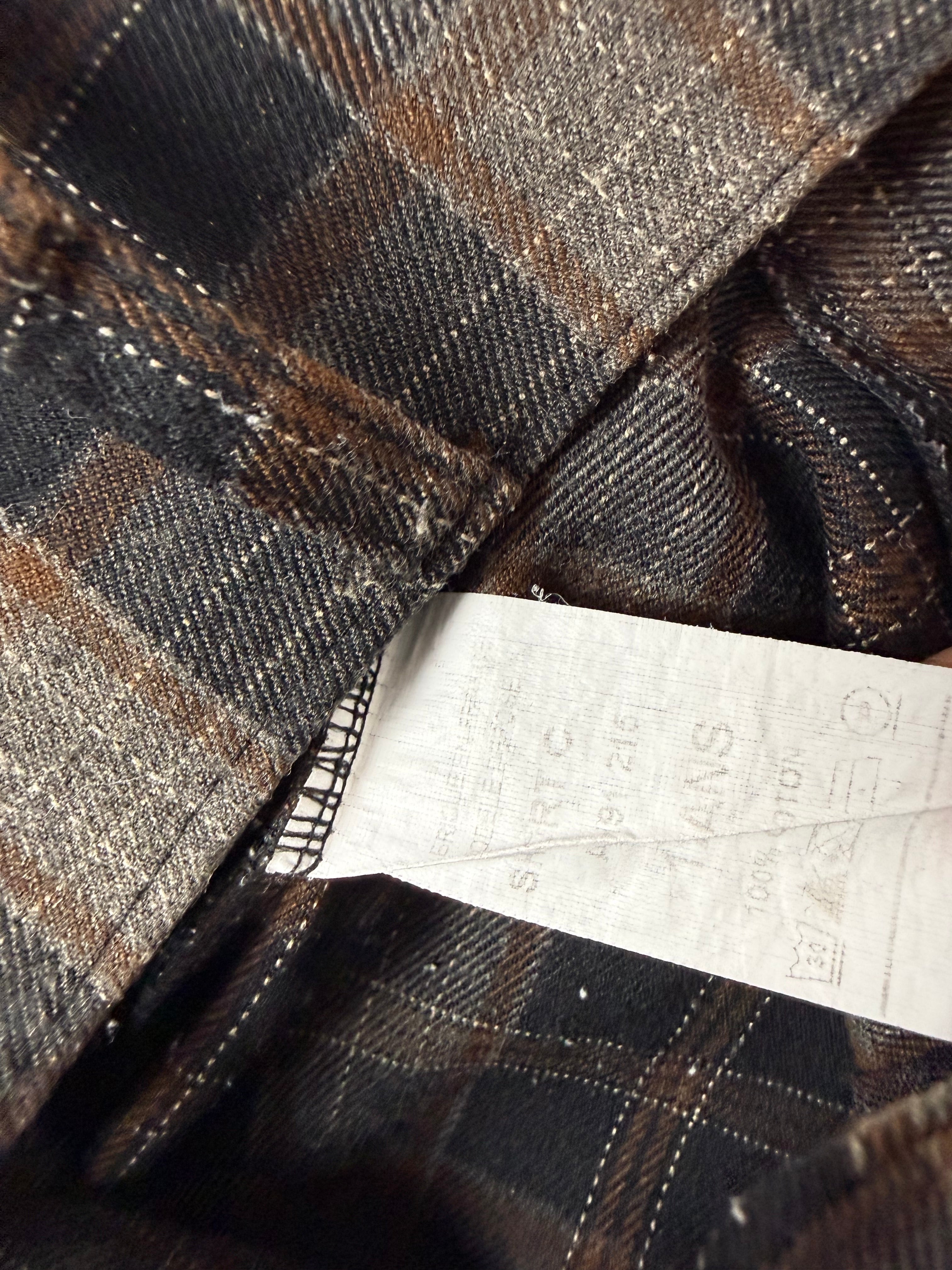 Brown check print low rise mini short (XS)