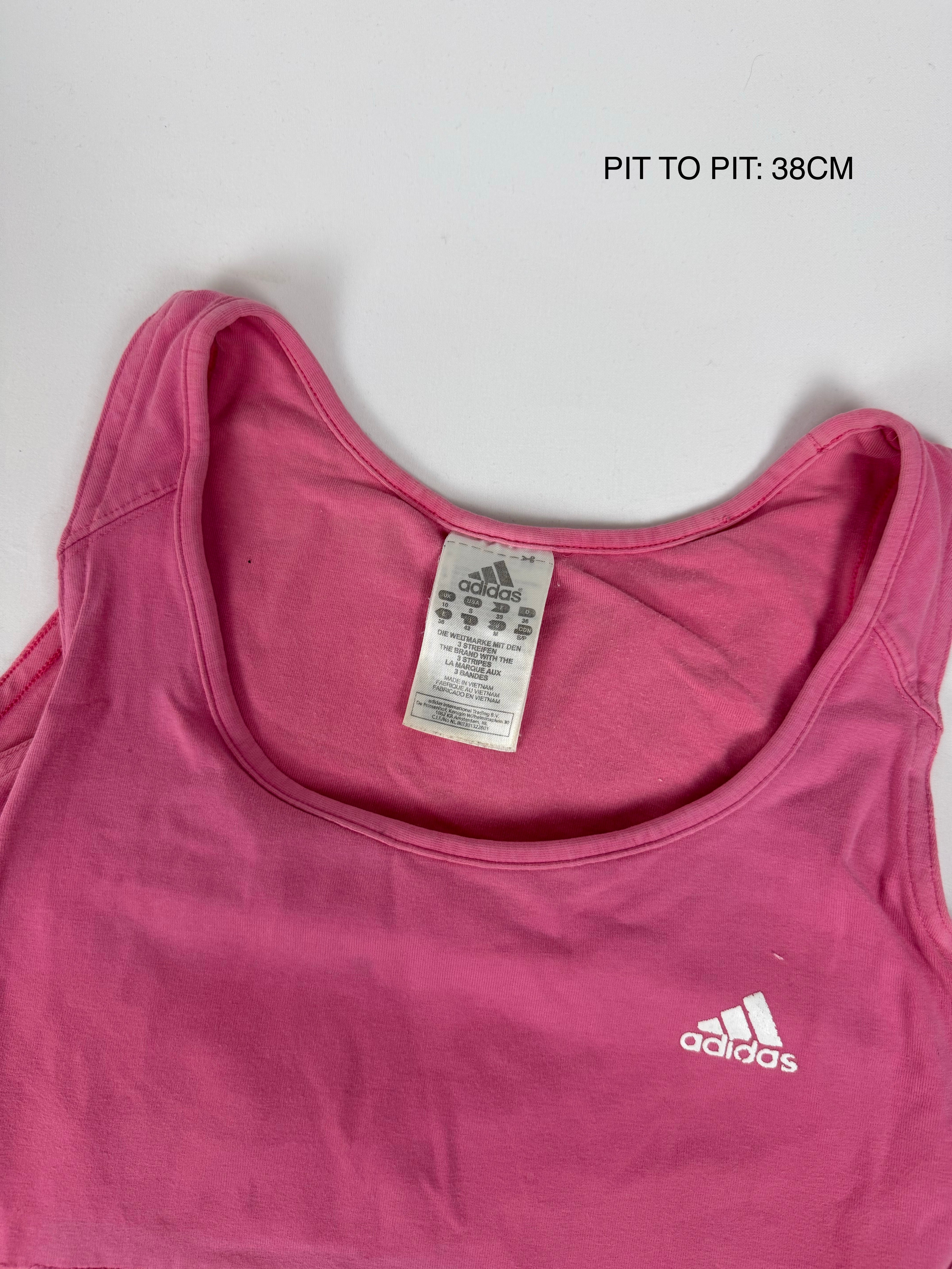 Built in bra cotton activewear tank top (S/M)