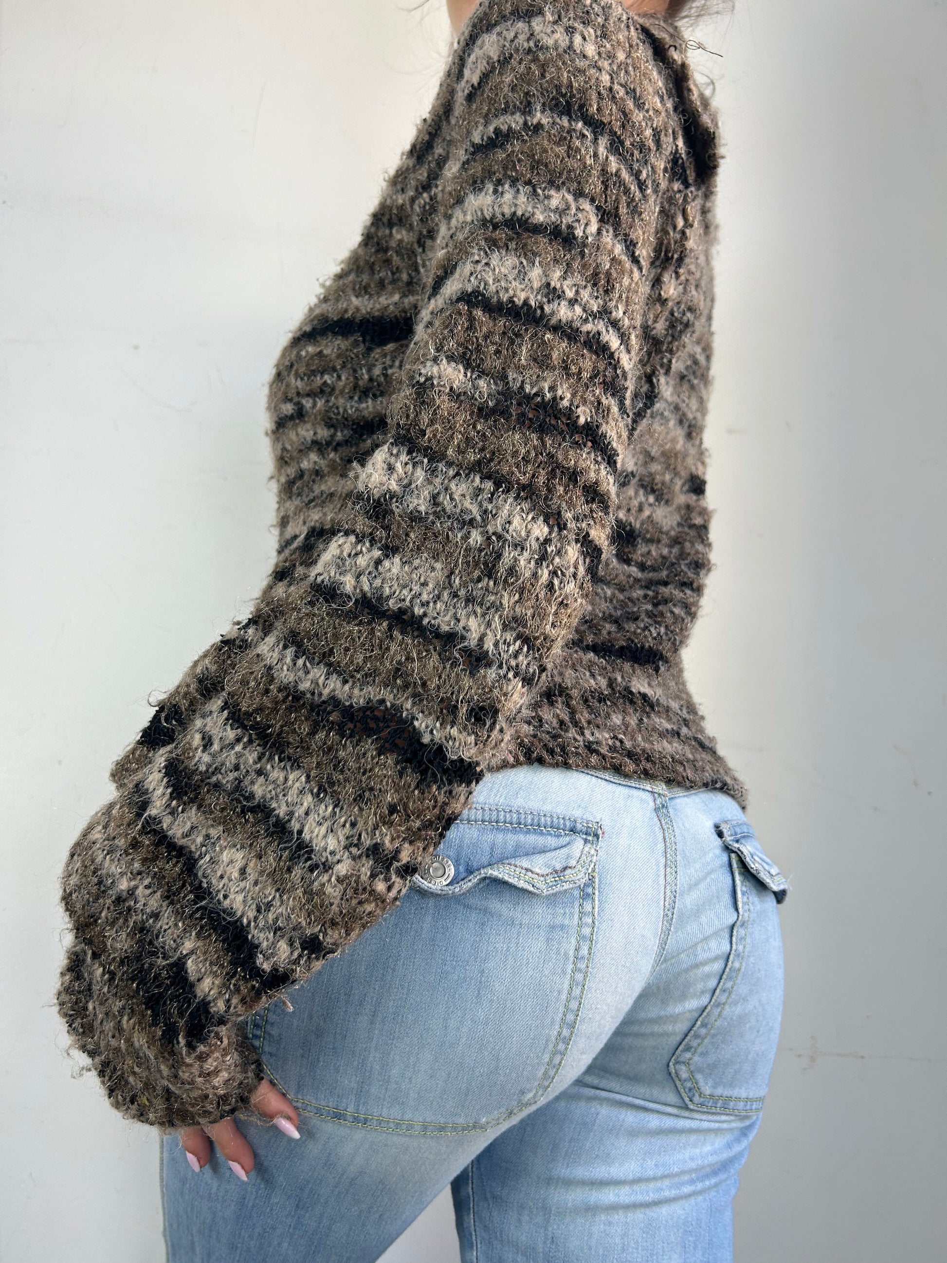 Khaki turtleneck jumper (S/M)