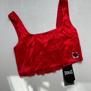 Red silk effect 90s y2k vintage corset top