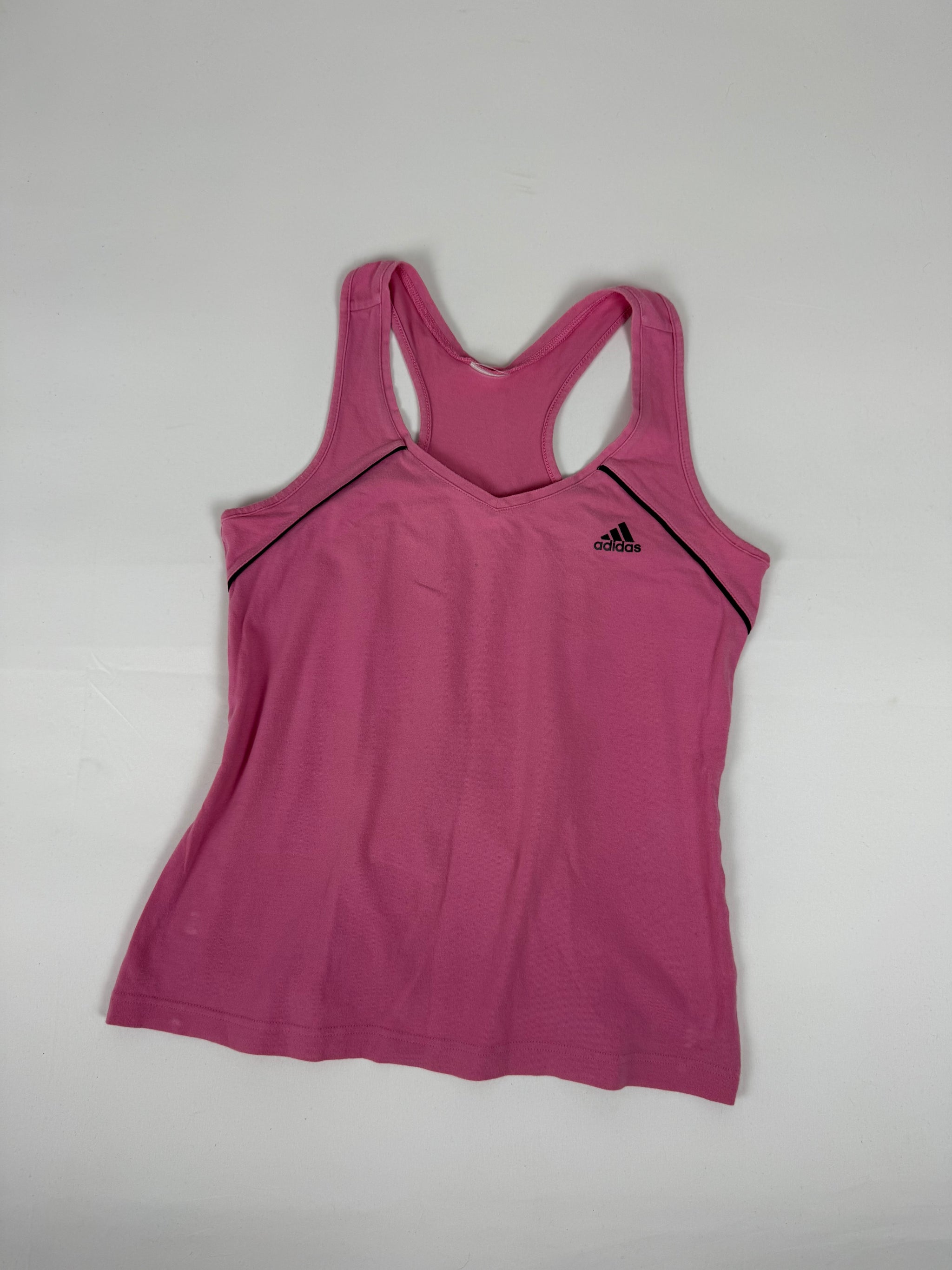 Pink cotton activewear tank top (L)