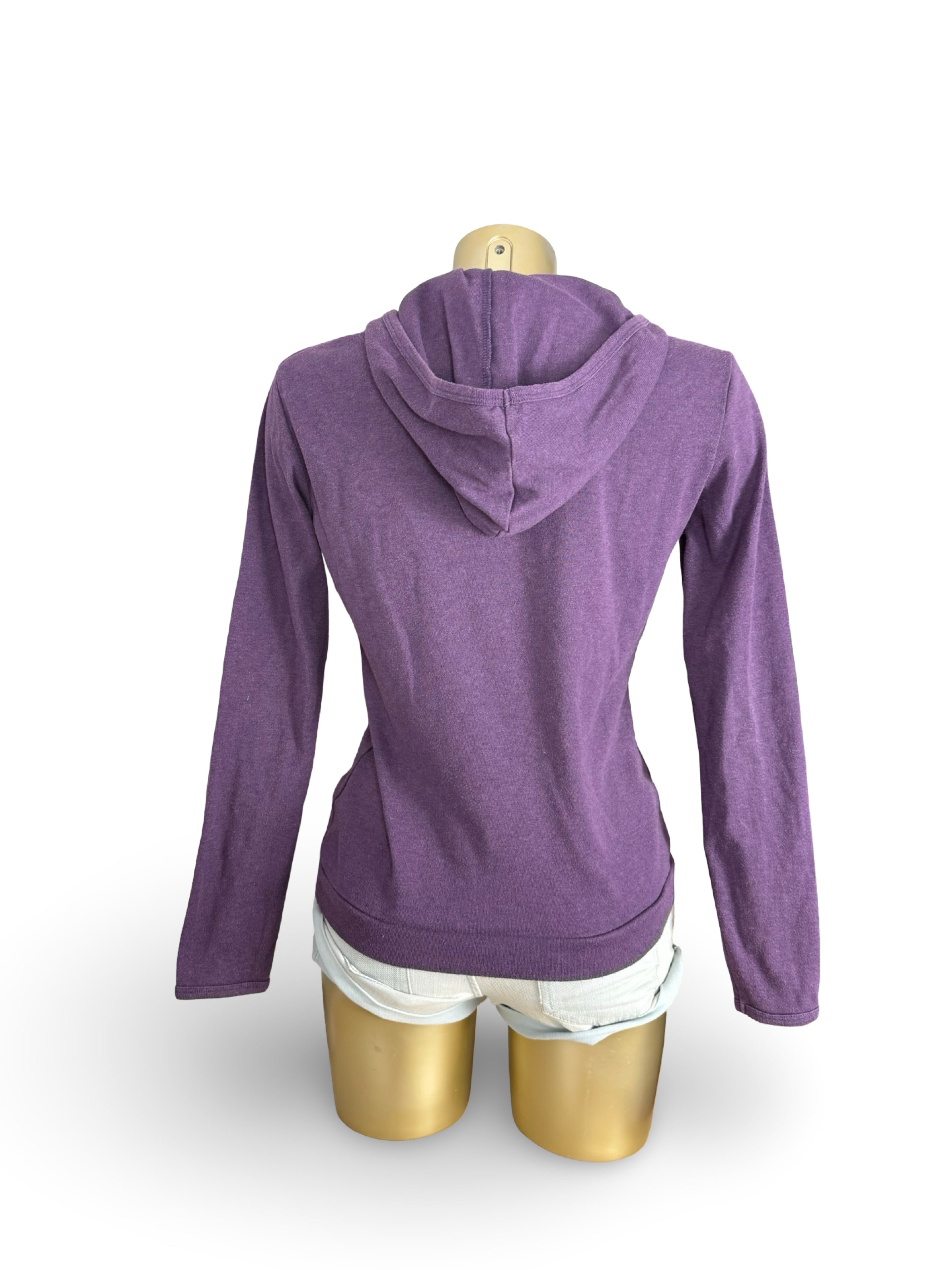 Purple hooded cotton jumper (XL)