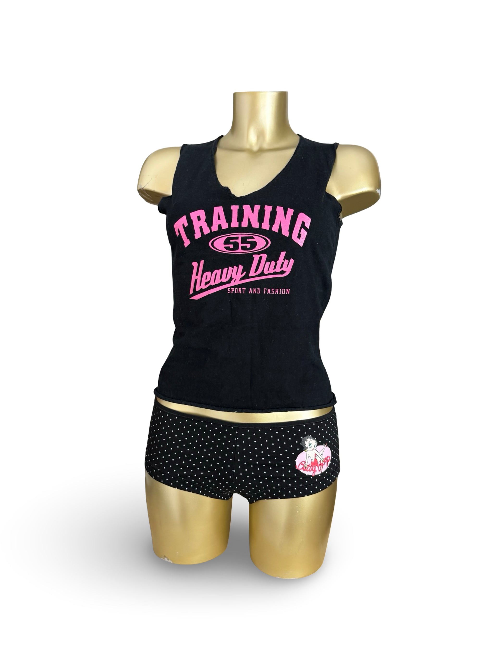 Black 100% cotton graphic top (M)