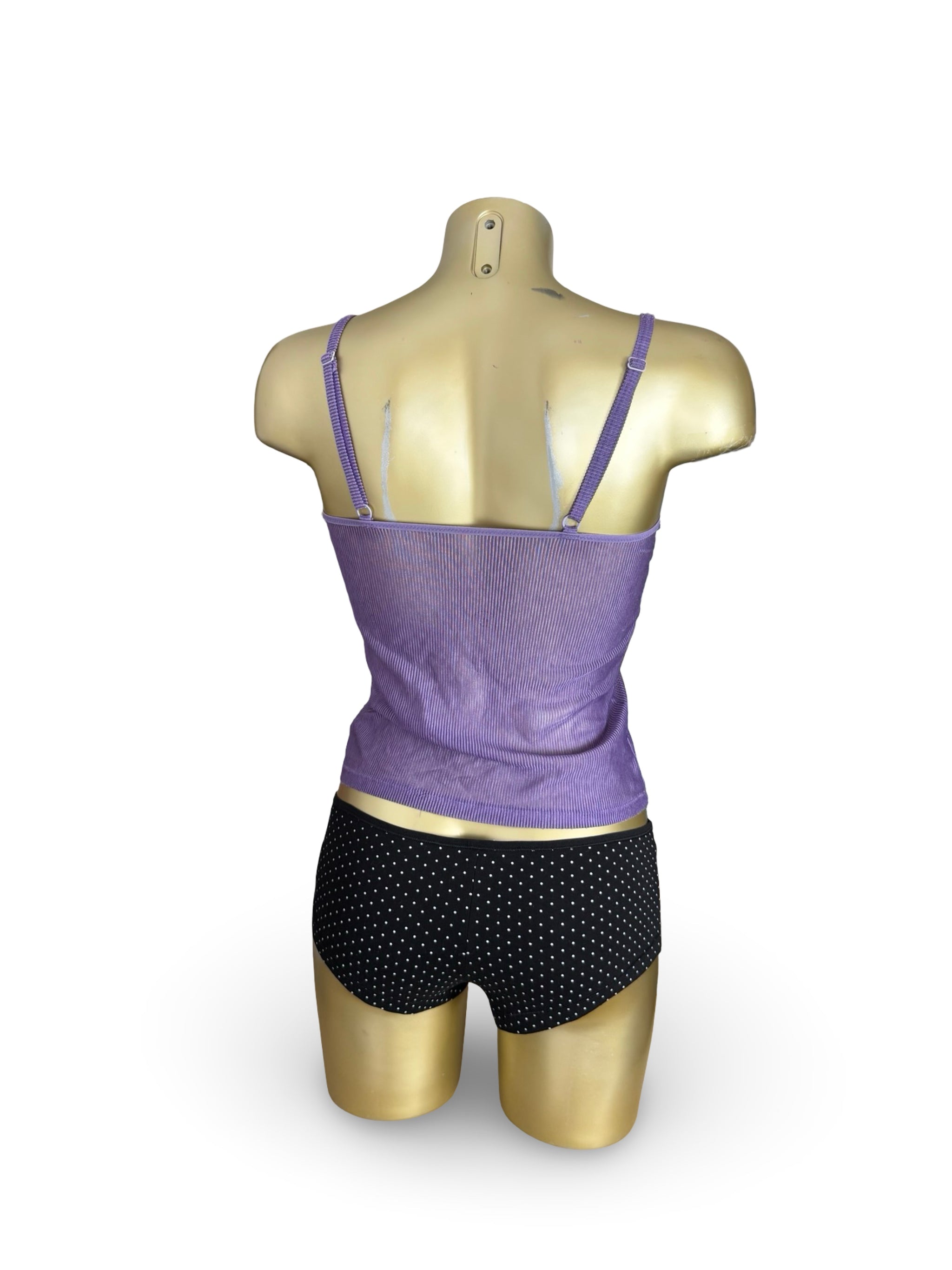 Purple striped mesh top (M)