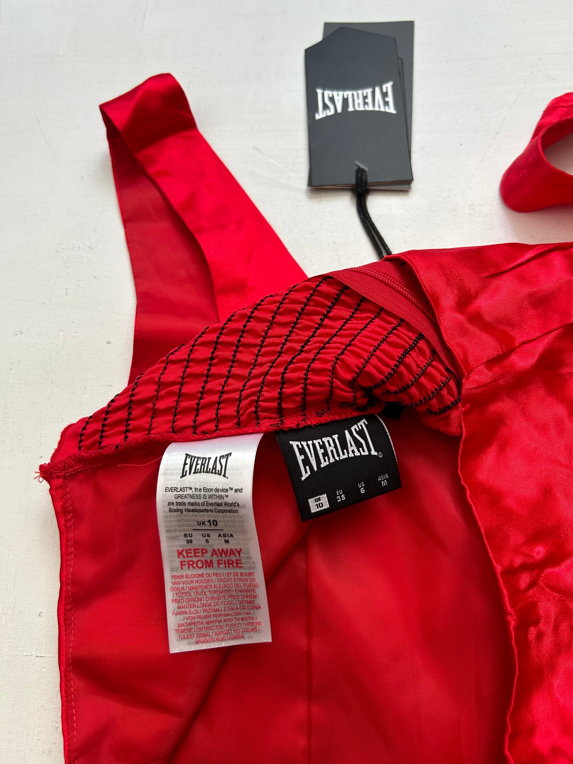 Red silk effect 90s y2k vintage corset top