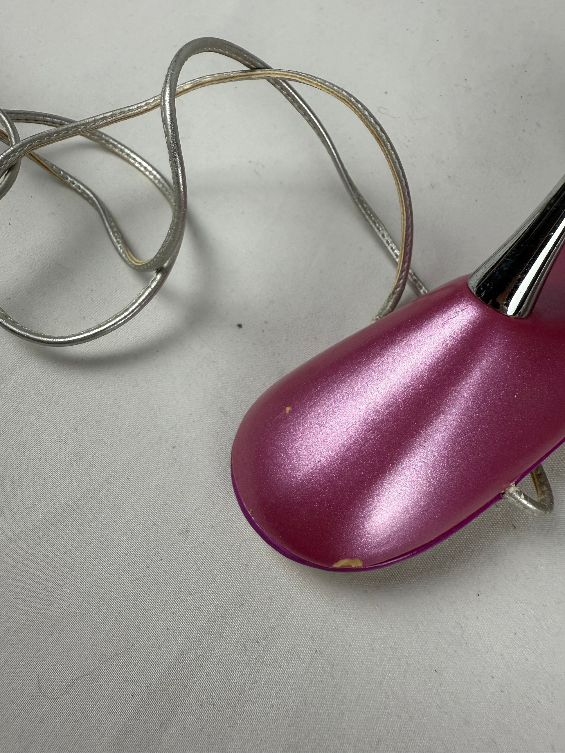 Silver & pink stars lace up heels (36)