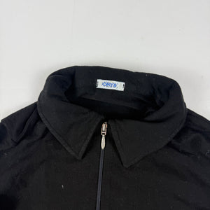 Black zip up tight fit long sleeves top (S)