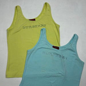 Strass spell out logo stretchy cami top (S/M)